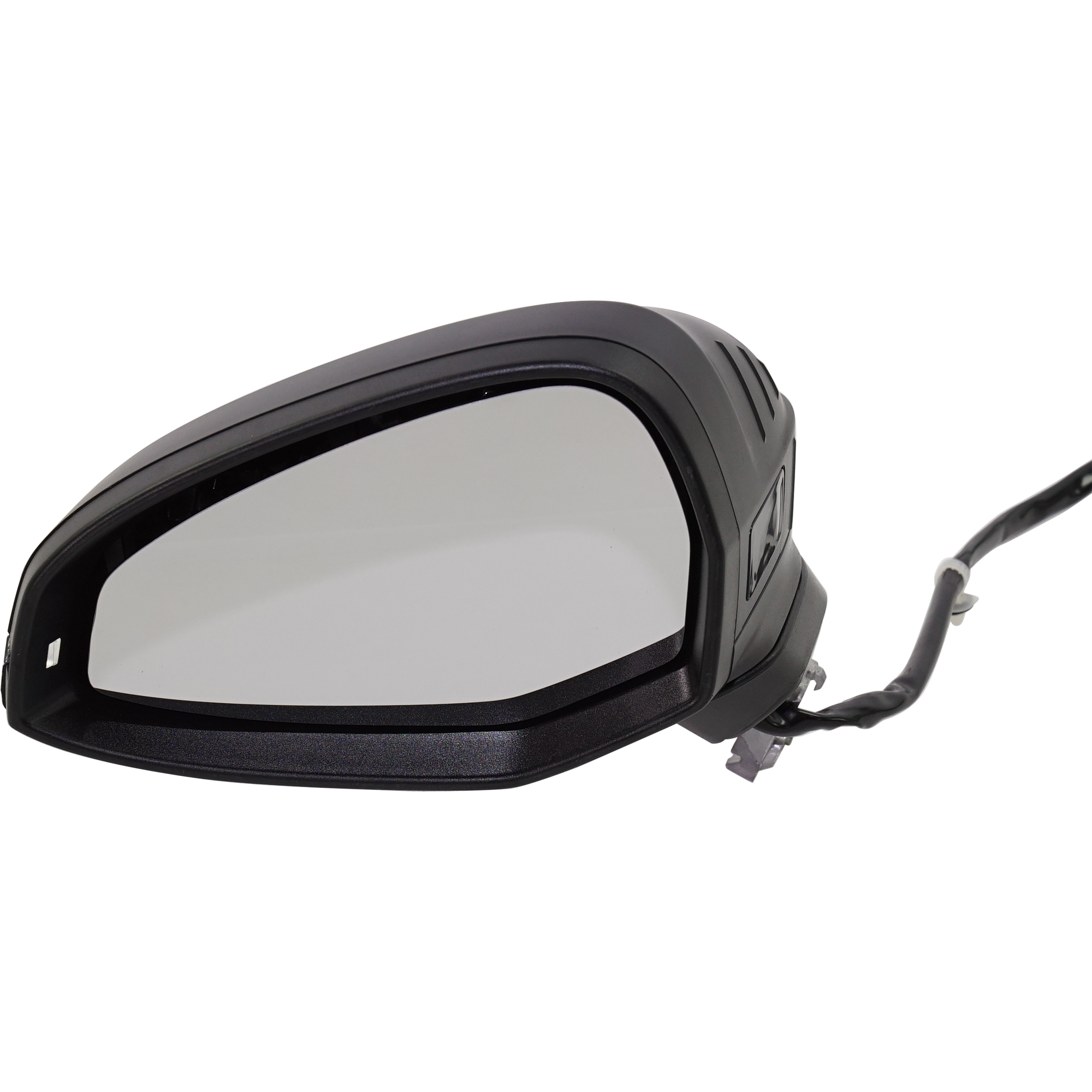 AM A4-17-19 S4-18-19 MIRROR LH Power Heated Manual Folding Paintable w Blind Spot Light in Housing Lane Departure Warning and Signal Light No Auto dimming SKU AU35EL S Partslink AU1321036 OEM 8W1857409T9B9 PFM