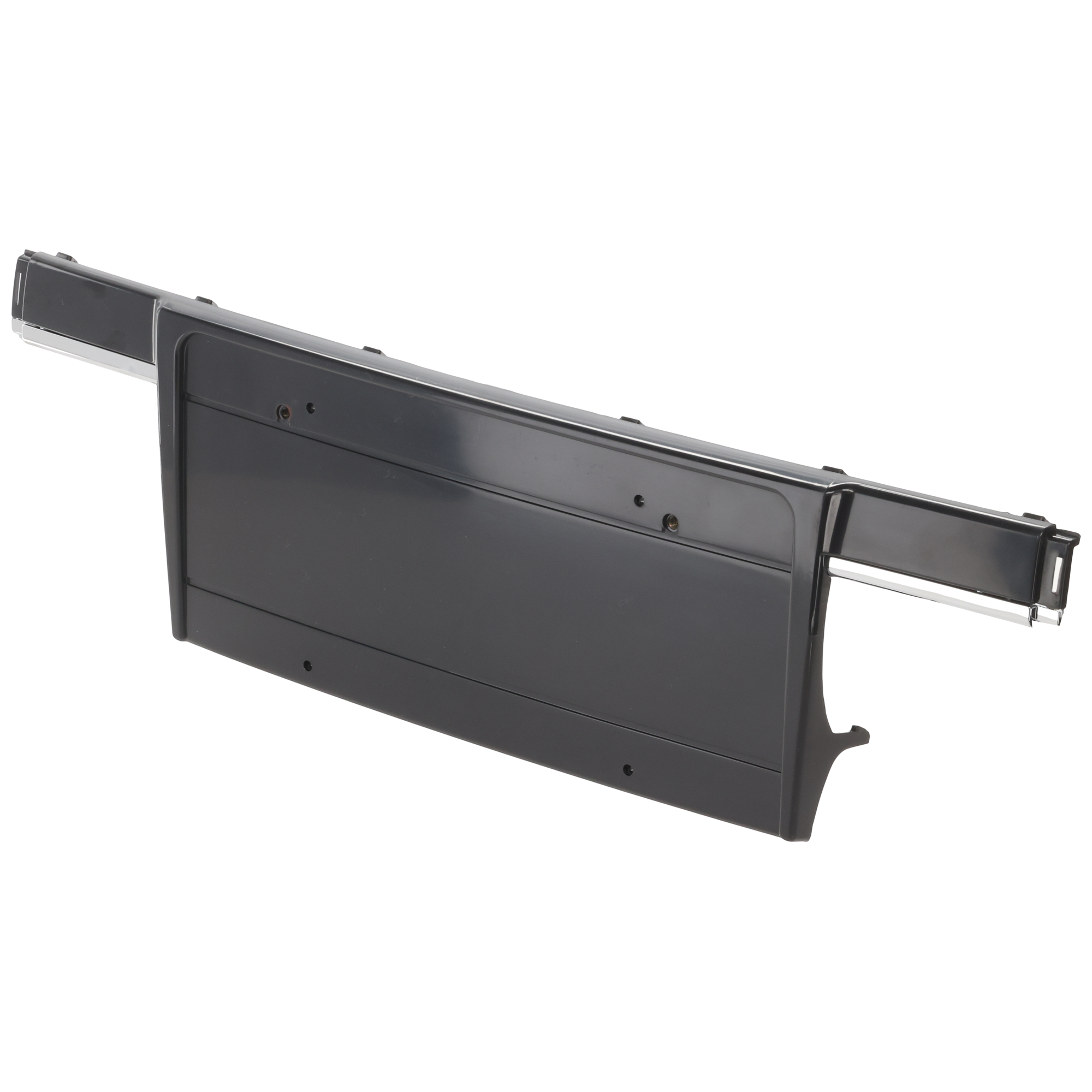 AM 5 SERIES 01-03 FRONT LICENSE PLATE BRACKET Black with Chrome Molding USA Built SKU B017309 Partslink BM1068107 OEM 51117005980