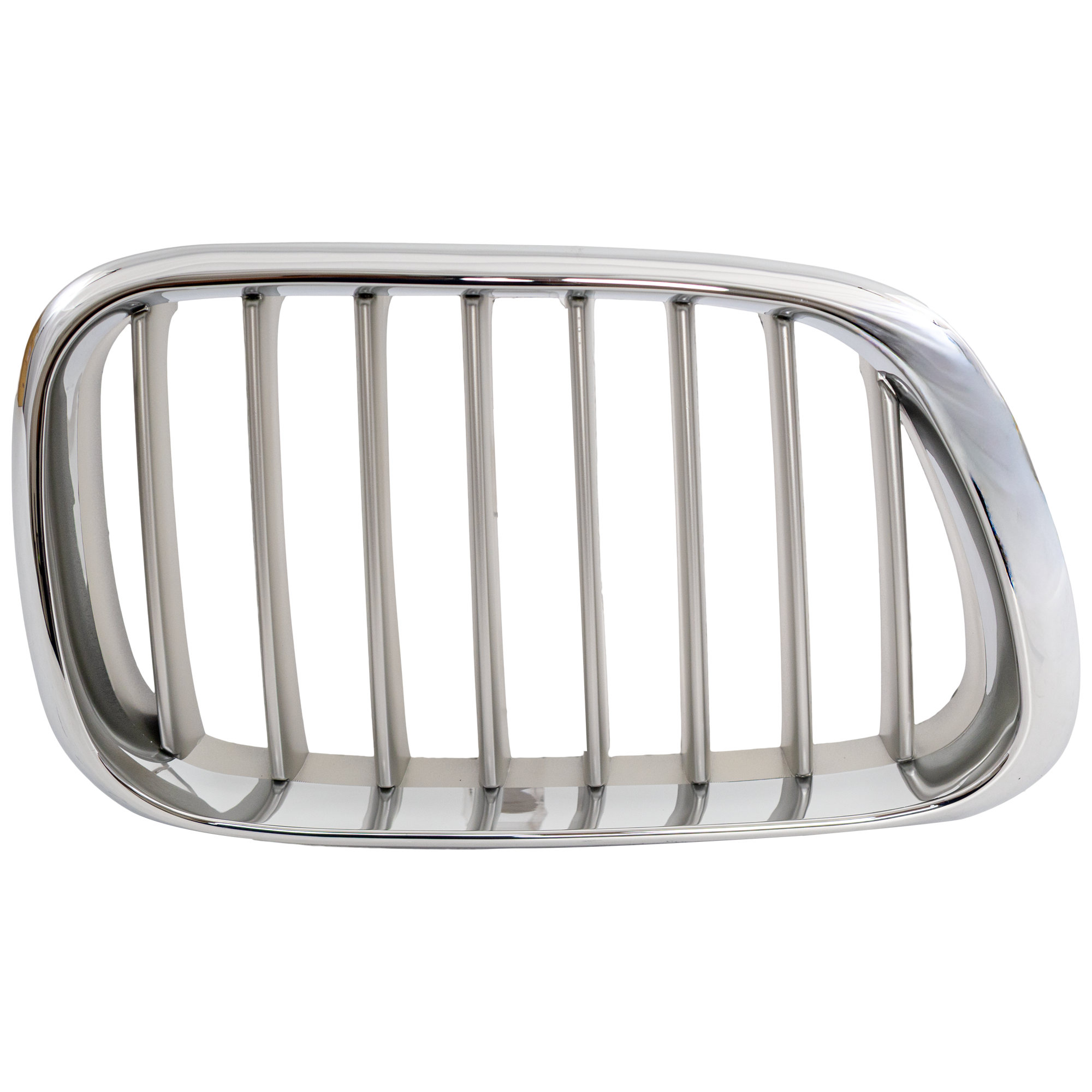 AM X5-00-03 GRILLE RH Chrome Shell with Silver Insert Plastic SKU B070321 Partslink BM1200155 OEM 51138250052