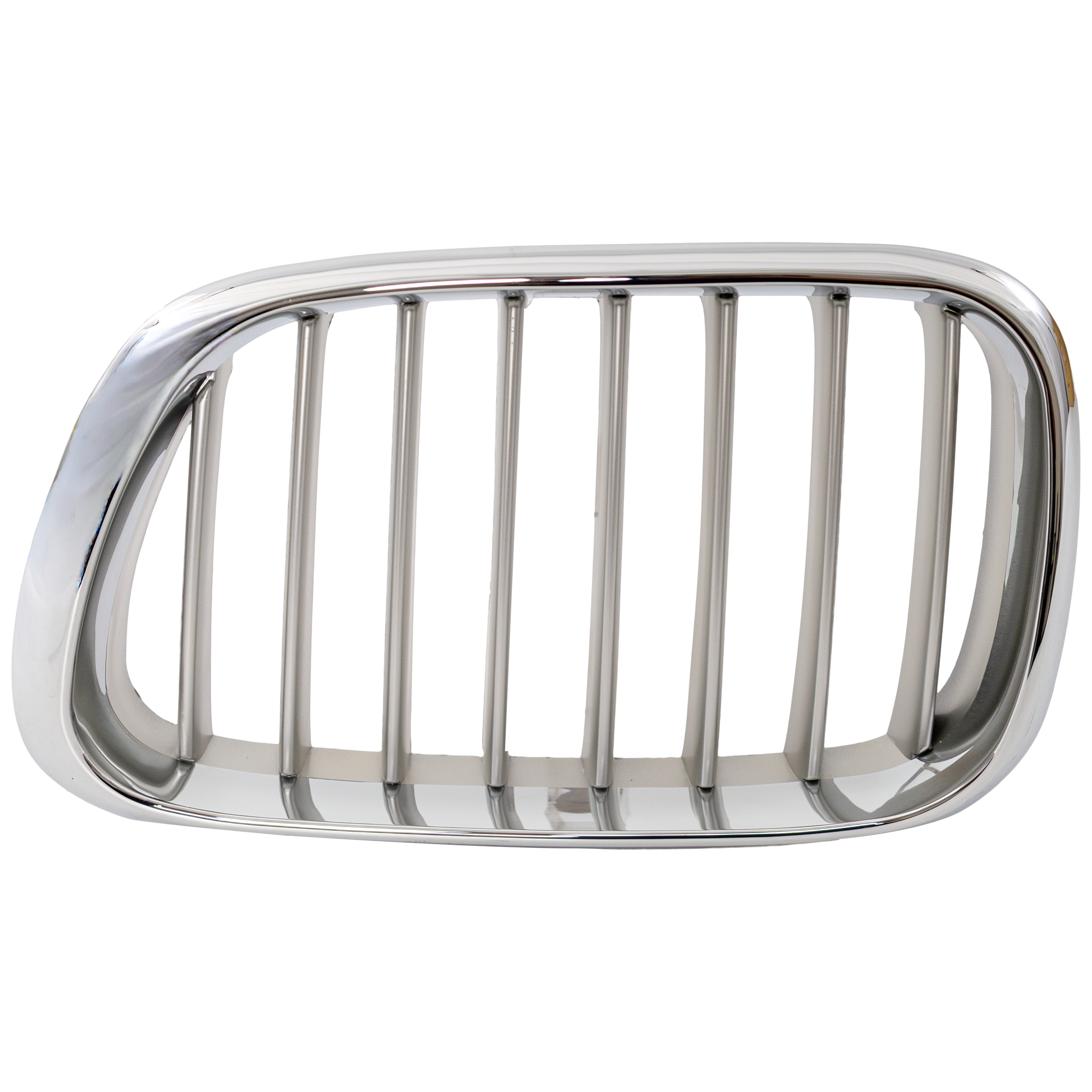 AM X5-00-03 GRILLE LH Chrome Shell with Silver Insert Plastic SKU B070322 Partslink BM1200154 OEM 51138250051