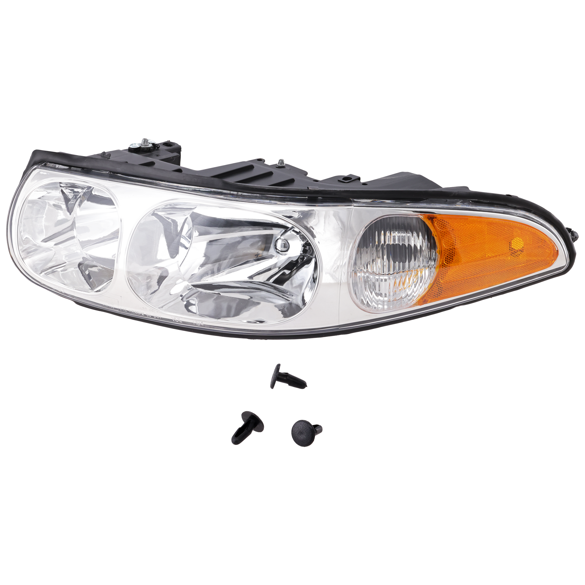 AM LESABRE 00-05 HEAD LAMP LH Assembly Halogen Custom Model Smooth High Beam Surface Excludes 2001-2004 LeSabre SKU B100104 Partslink GM2502204 OEM 19245373