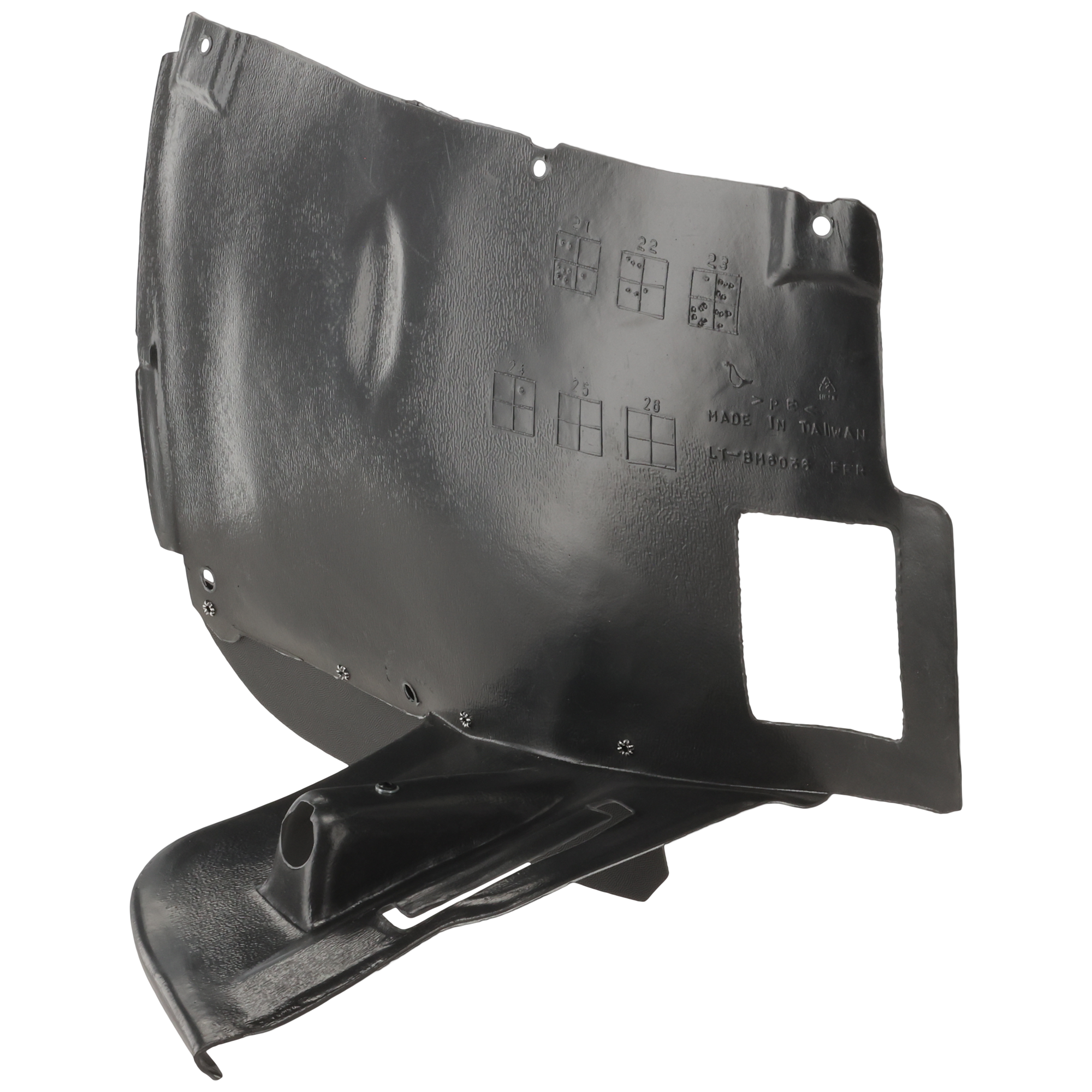 AM 5 SERIES 01-03 ENGINE SPLASH SHIELD Under Cover RH Lower Section w o 520I w Brake Air Channe SKU B310101 Partslink BM1228104 OEM 51717008690