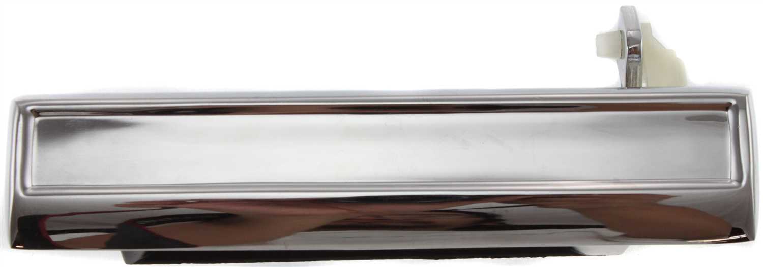 AM CENTURY 82-96 FRONT EXTERIOR DOOR HANDLE LH All Chrome Metal Zinc w o Keyhole =REAR SKU B462122 Partslink GM1322101 OEM 20332645