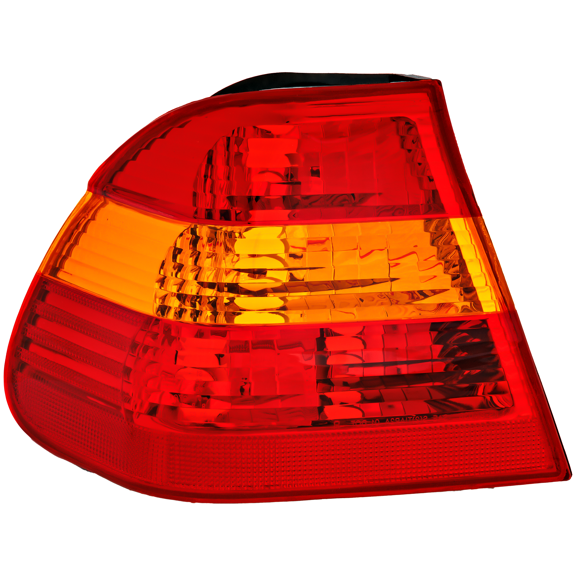 AM 3 SERIES 02-05 TAIL LAMP LH Outer Lens and Housing Amber Red Lens Sedan SKU B730106 Partslink BM2800109 OEM 63216946533