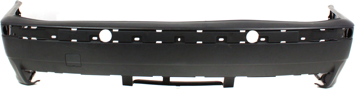 AM M5-00-03 REAR BUMPER COVER Primed w Center Bracket and Molding Holes w o Park Distance Control Sensor Holes SKU B760111P Partslink BM1100123 OEM 51122498505