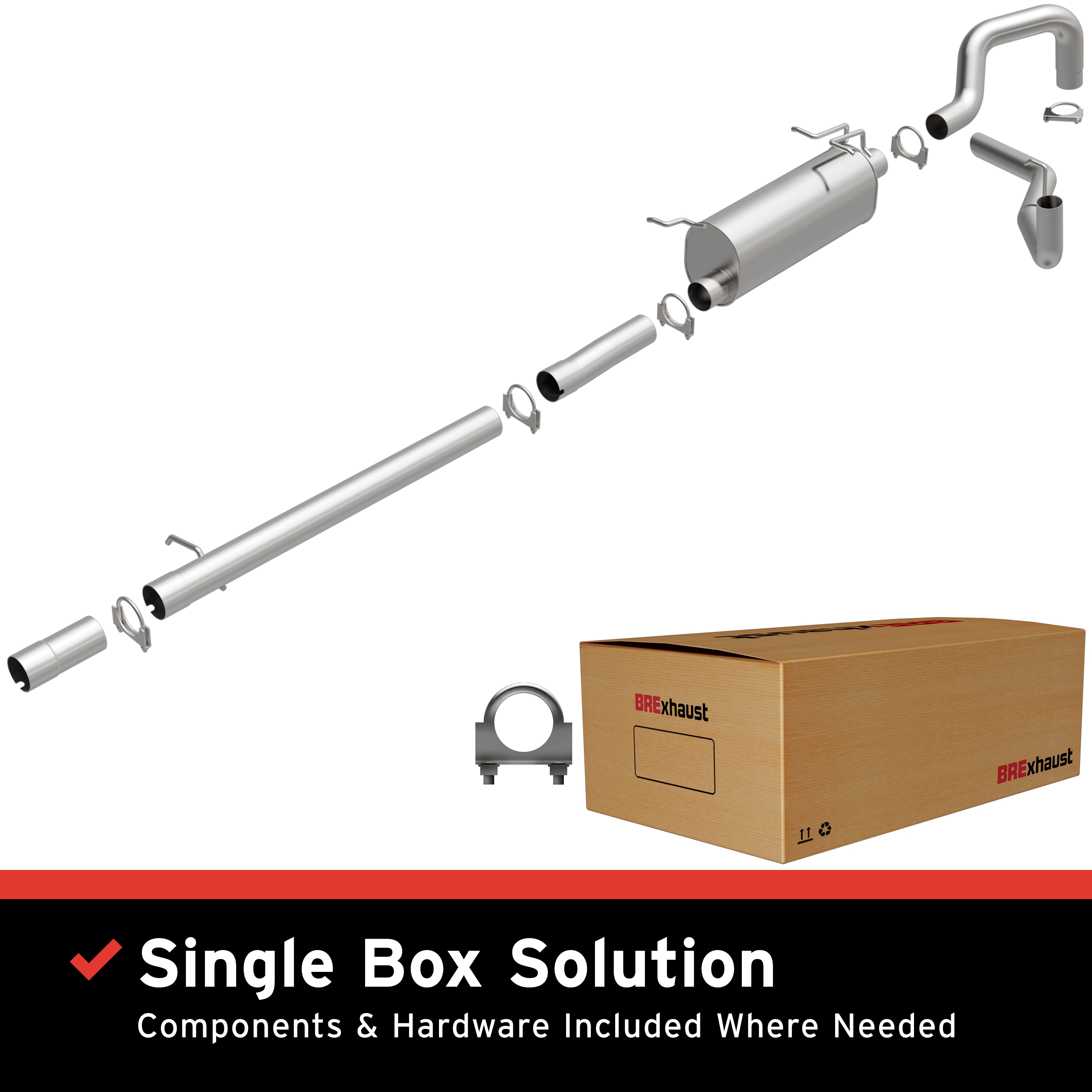 AM Direct Fit Stainless�Exhaust SKU BO1060007 OEM F81Z5230AA F81Z5A212BA YC3Z523