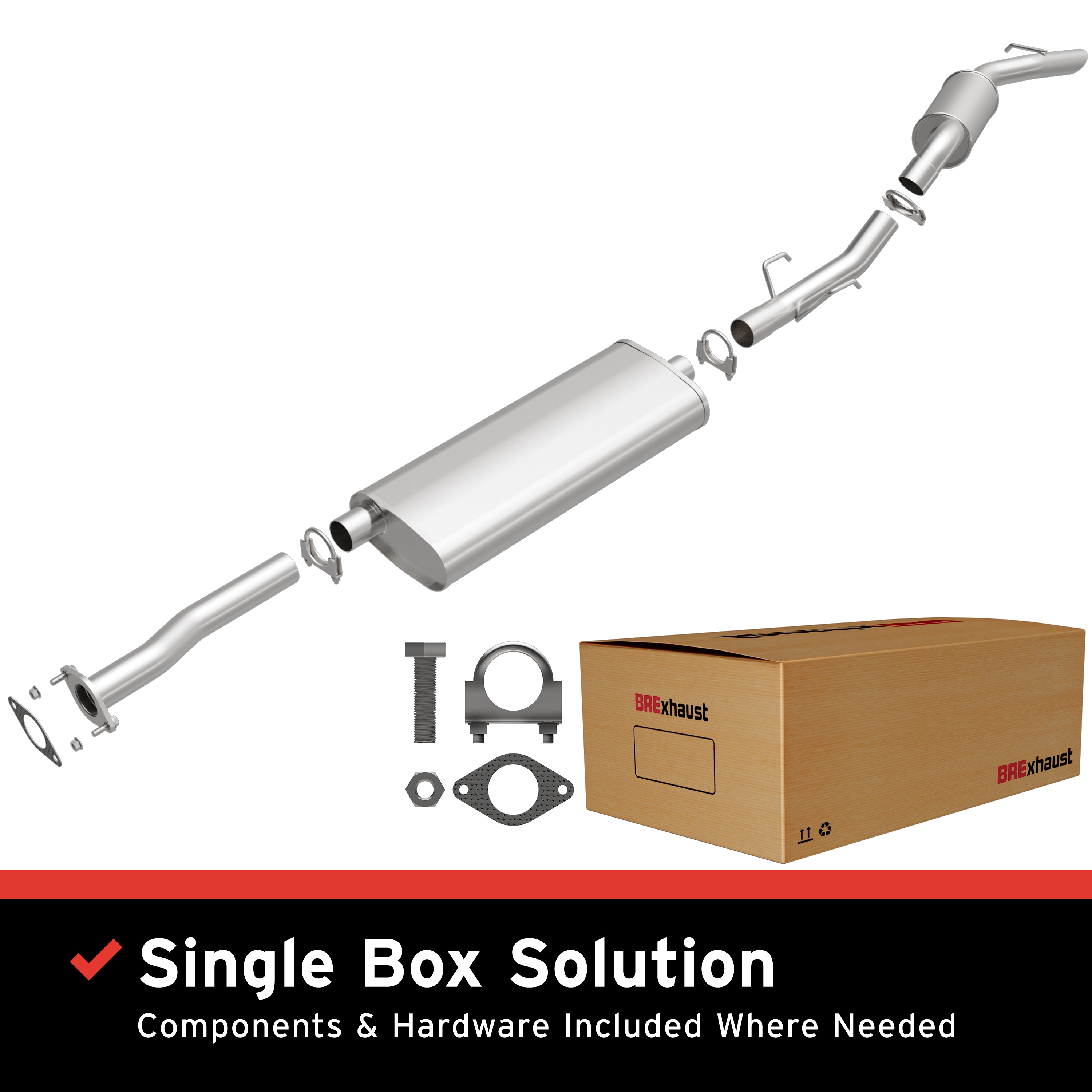 AM Direct Fit Stainless�Exhaust SKU BO1060009 OEM 15131308-15902776-10440010-158