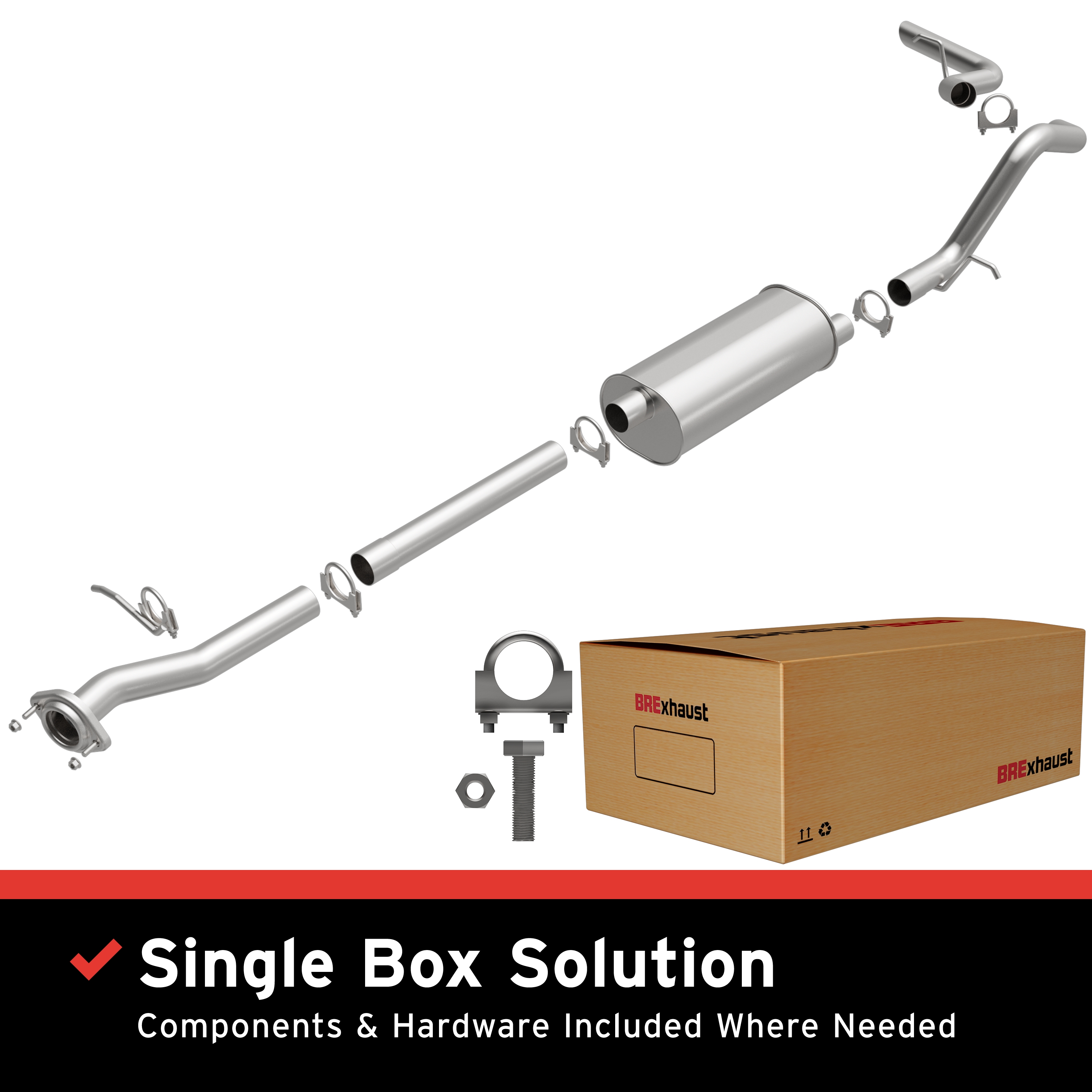 AM Exhaust Kit 01-06 Escalade Avalanche Suburban Yukon 5.3L SKU BO1060011 OEM 15101424-15101426-15101425-157