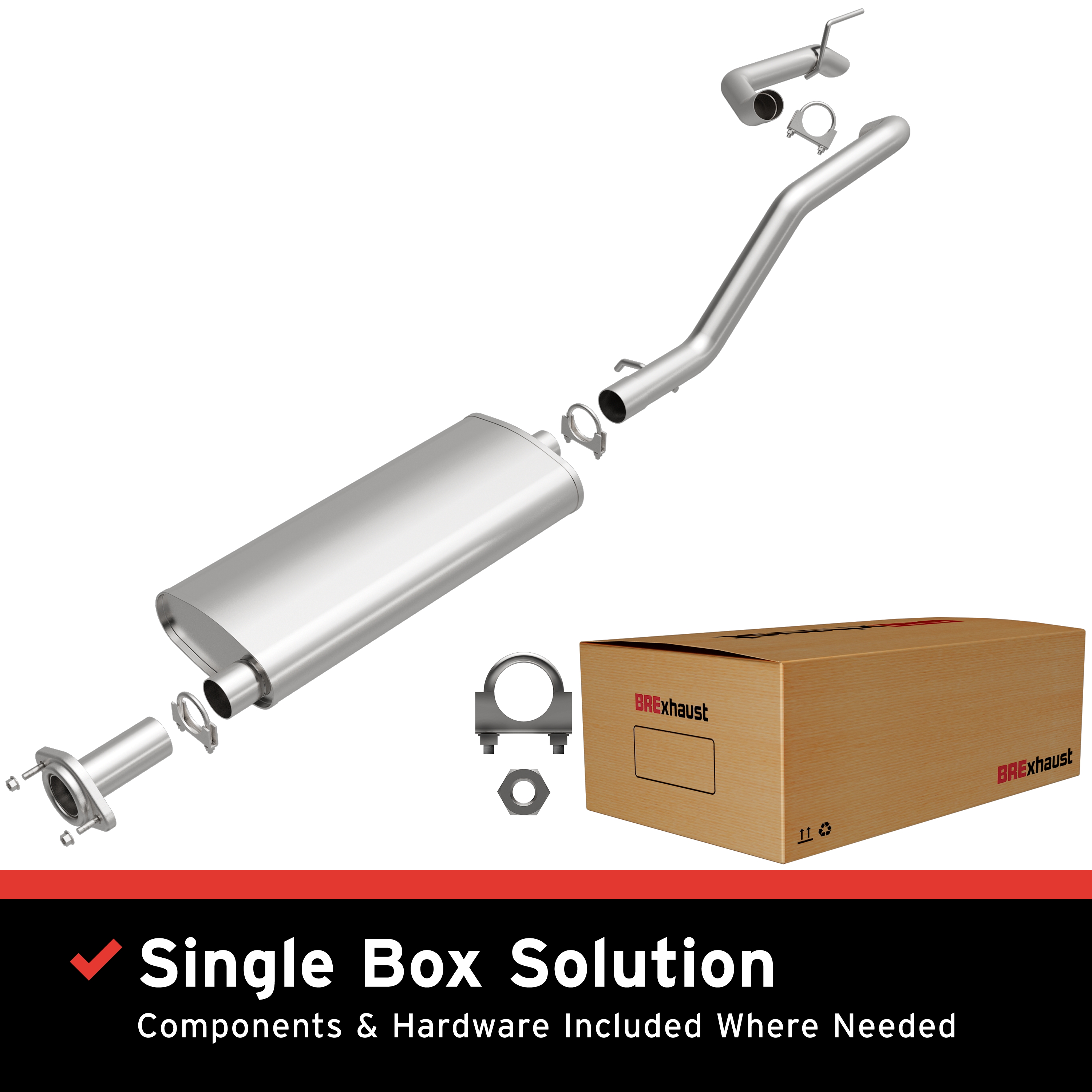AM Exhaust Kit 05-10 Jeep Commander Grand Cherokee SKU BO1060014 OEM 52124037AG 52090458AE 52090457