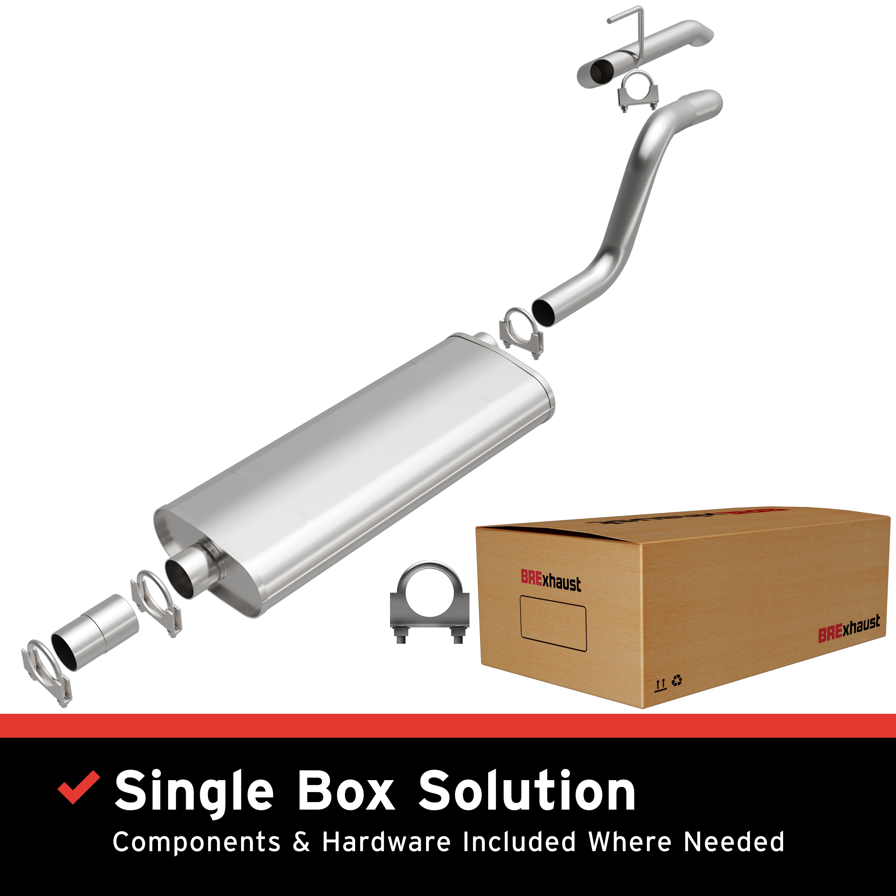 AM Direct Fit Stainless�Exhaust SKU BO1060018 OEM 52080335AB 52101239AB 52101095