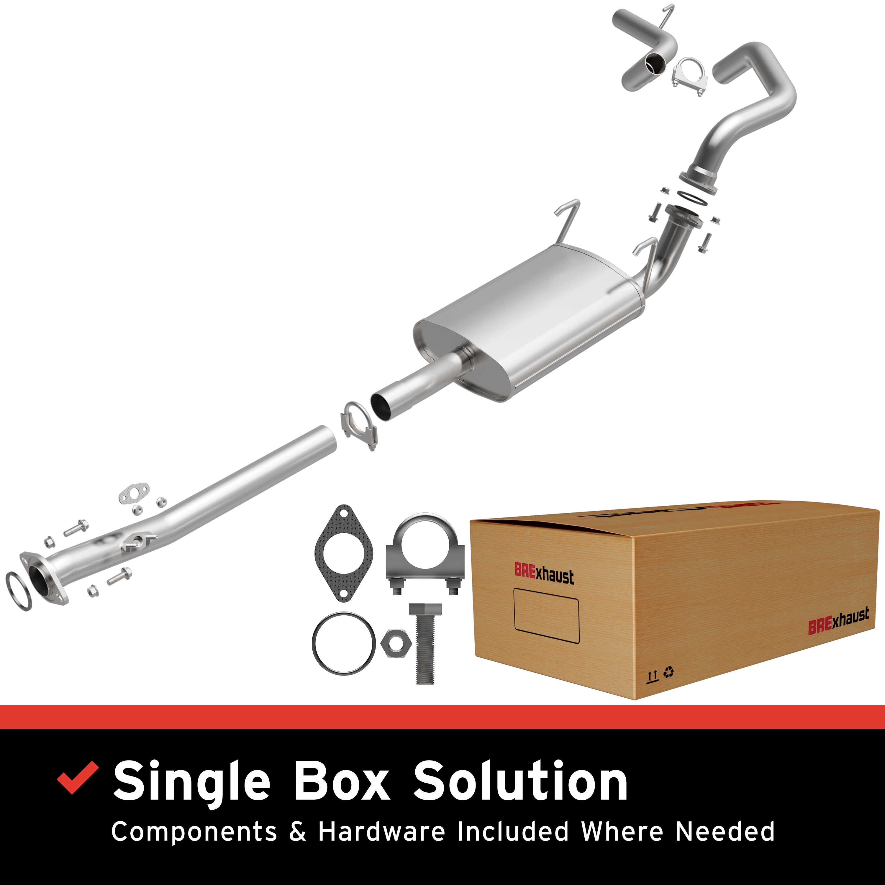 AM Direct Fit Stainless�Exhaust SKU BO1060023 OEM 1742062240-1740362030-17405620
