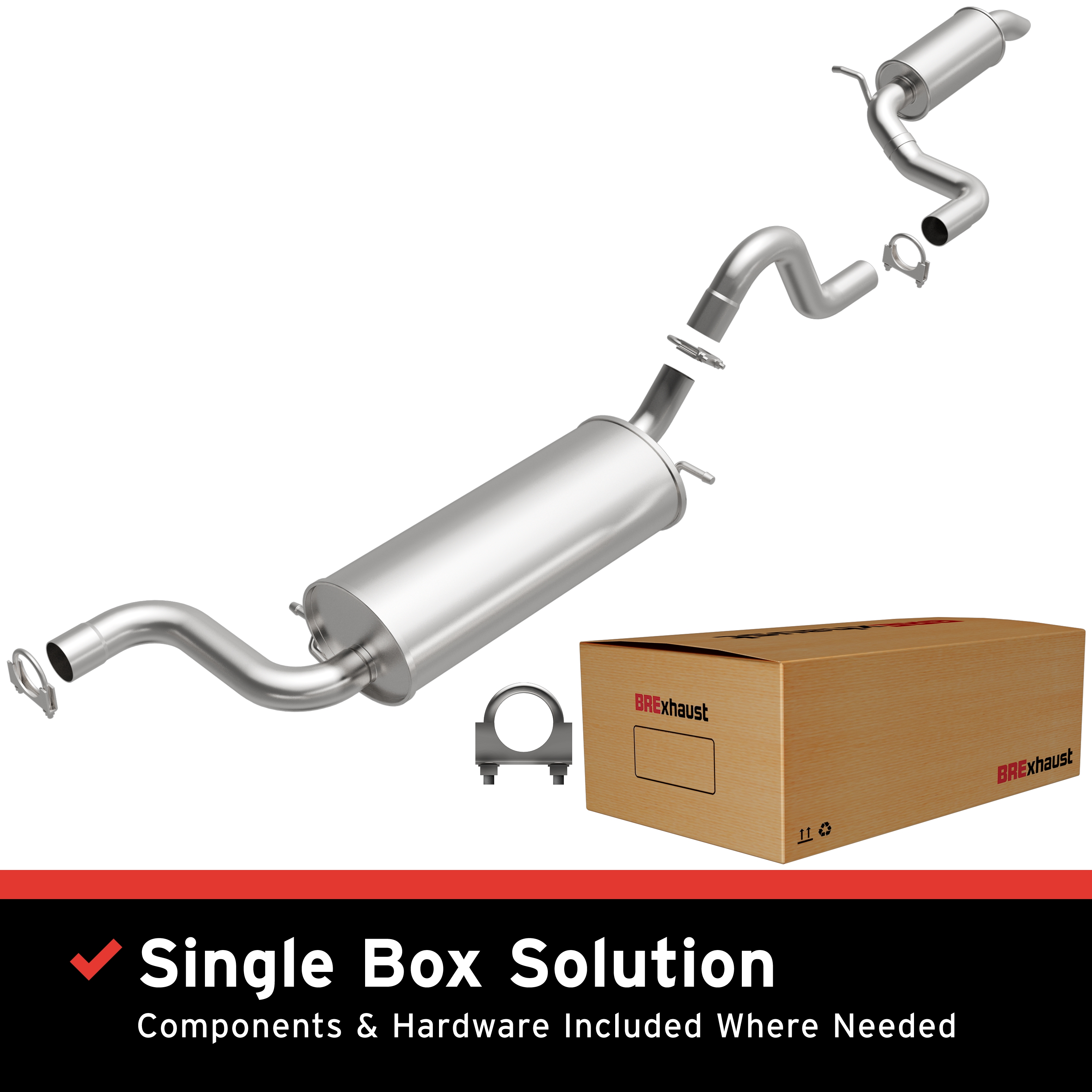 AM Direct Fit Stainless�Exhaust SKU BO1060024 OEM 7B0253609A 4877538AE 4877540AD