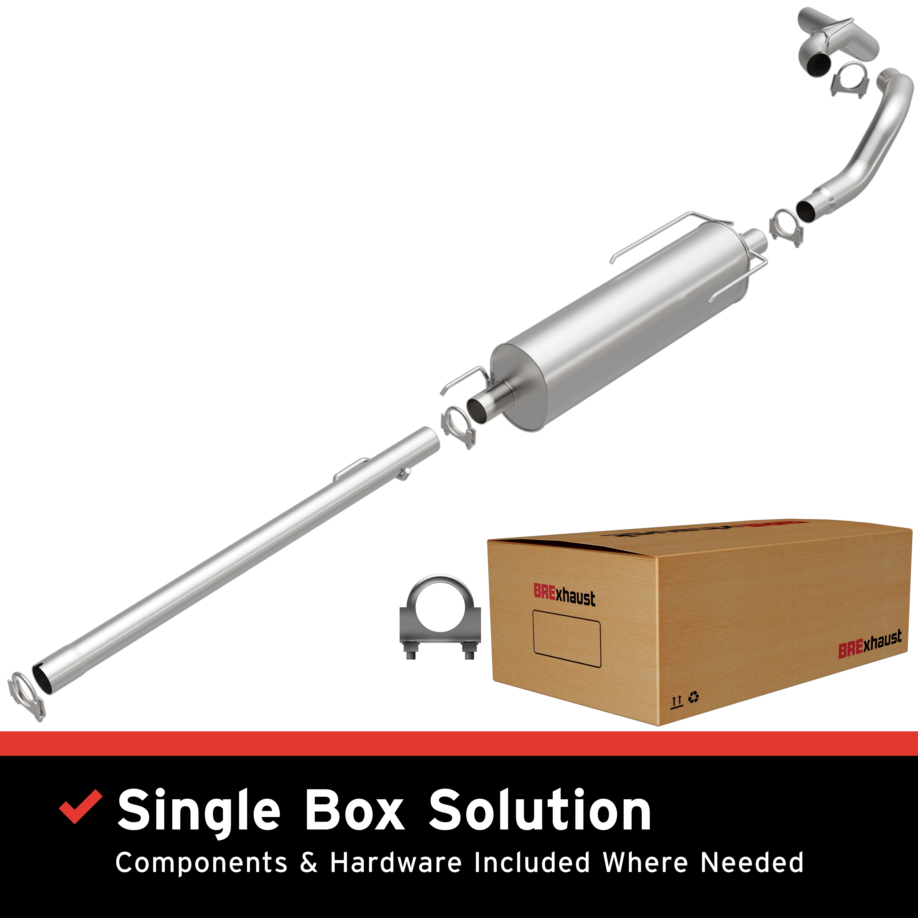 AM Direct Fit Stainless�Exhaust SKU BO1060029 OEM 52103451AD 52103471AC 52103453