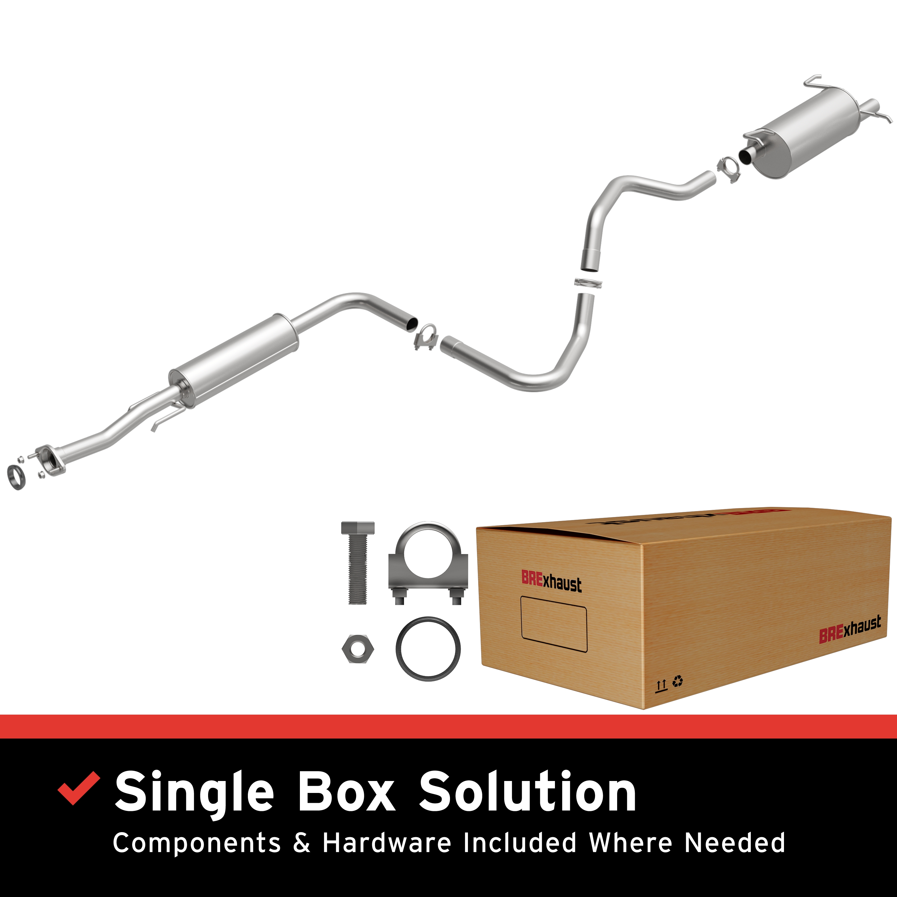 AM Direct Fit Stainless�Exhaust SKU BO1060030 OEM 20100ZE90A 20100ET000-20300ET0