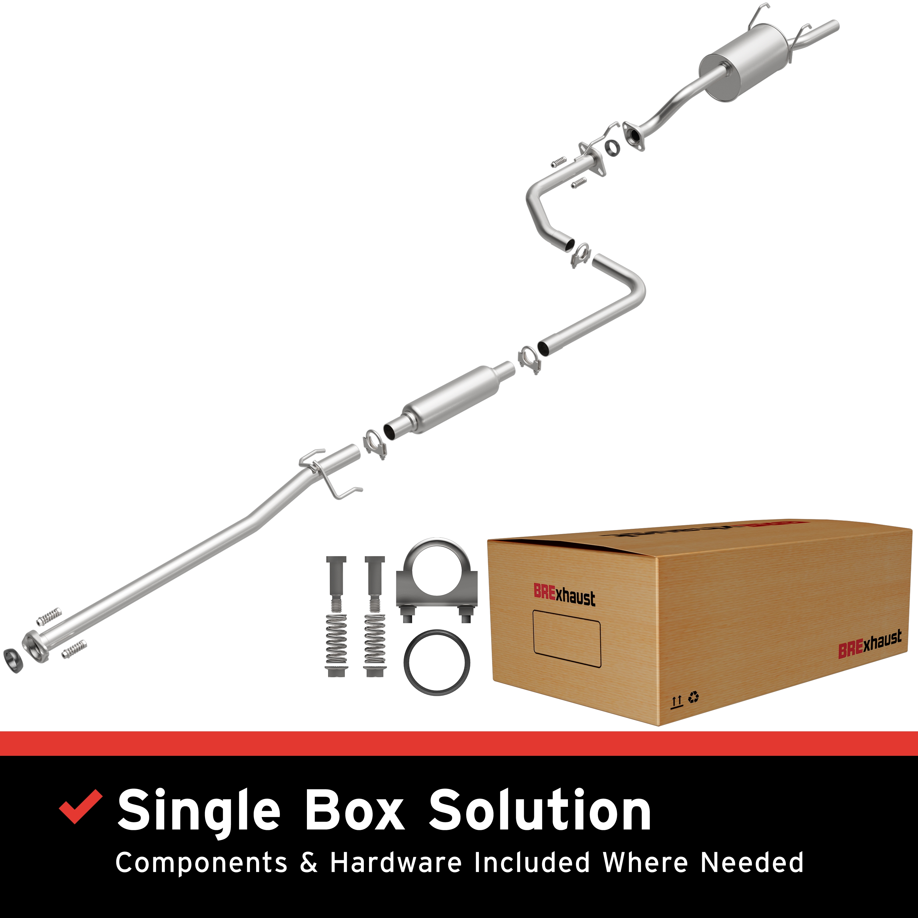 AM Direct Fit Stainless�Exhaust SKU BO1060034 OEM 18030S01C21-18030S01C20-18220S
