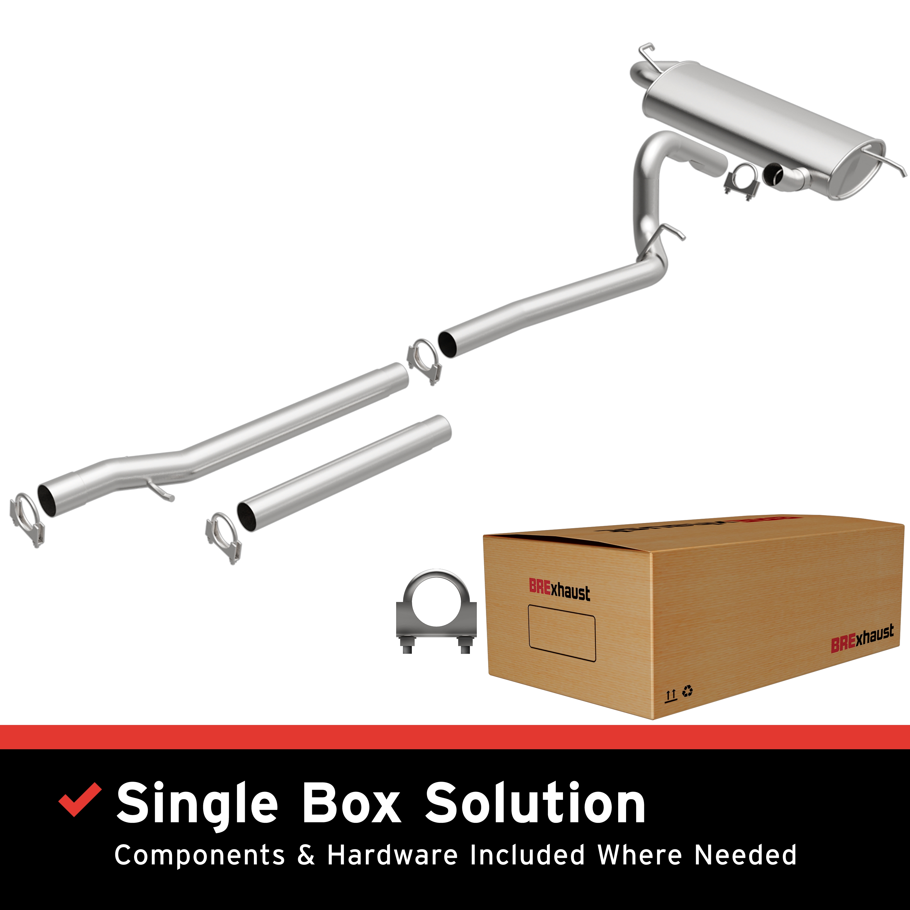 AM Direct Fit Stainless�Exhaust SKU BO1060045 OEM 52059937AF 52060376AE 52059939