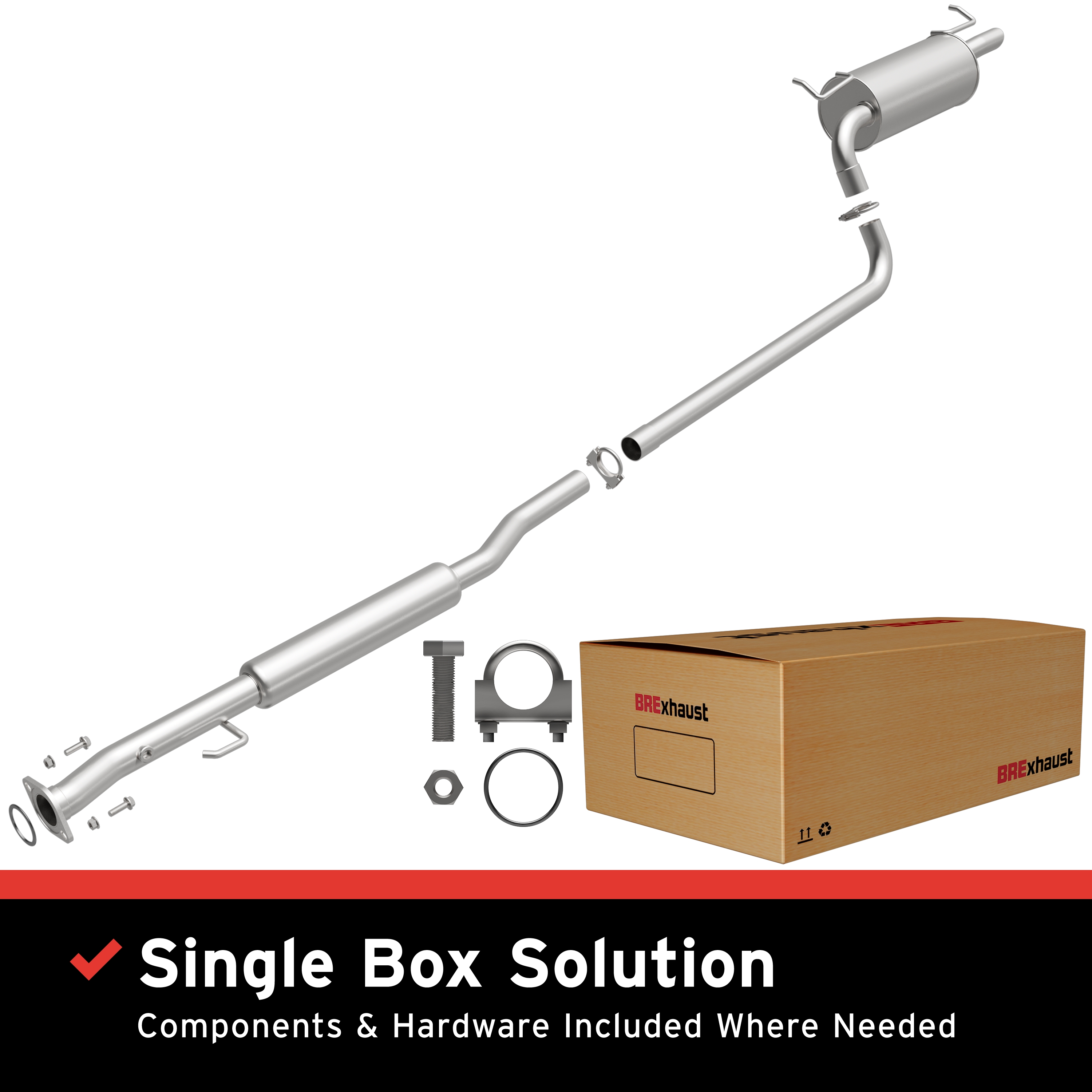 AM Direct Fit Stainless�Exhaust SKU BO1060046 OEM 1742003080-1743003192-174400H0