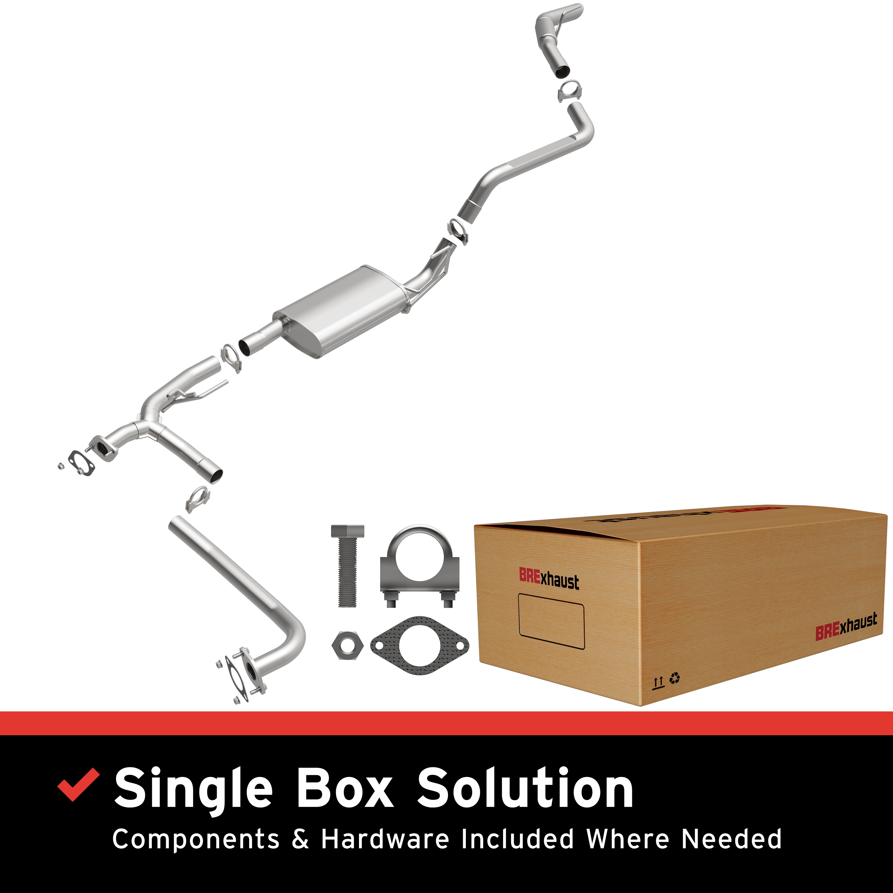 AM Exhaust Kit 05-12 Nissan Pathfinder SKU BO1060066 OEM 20100ZL00A 20050ZP40A 20100EA2
