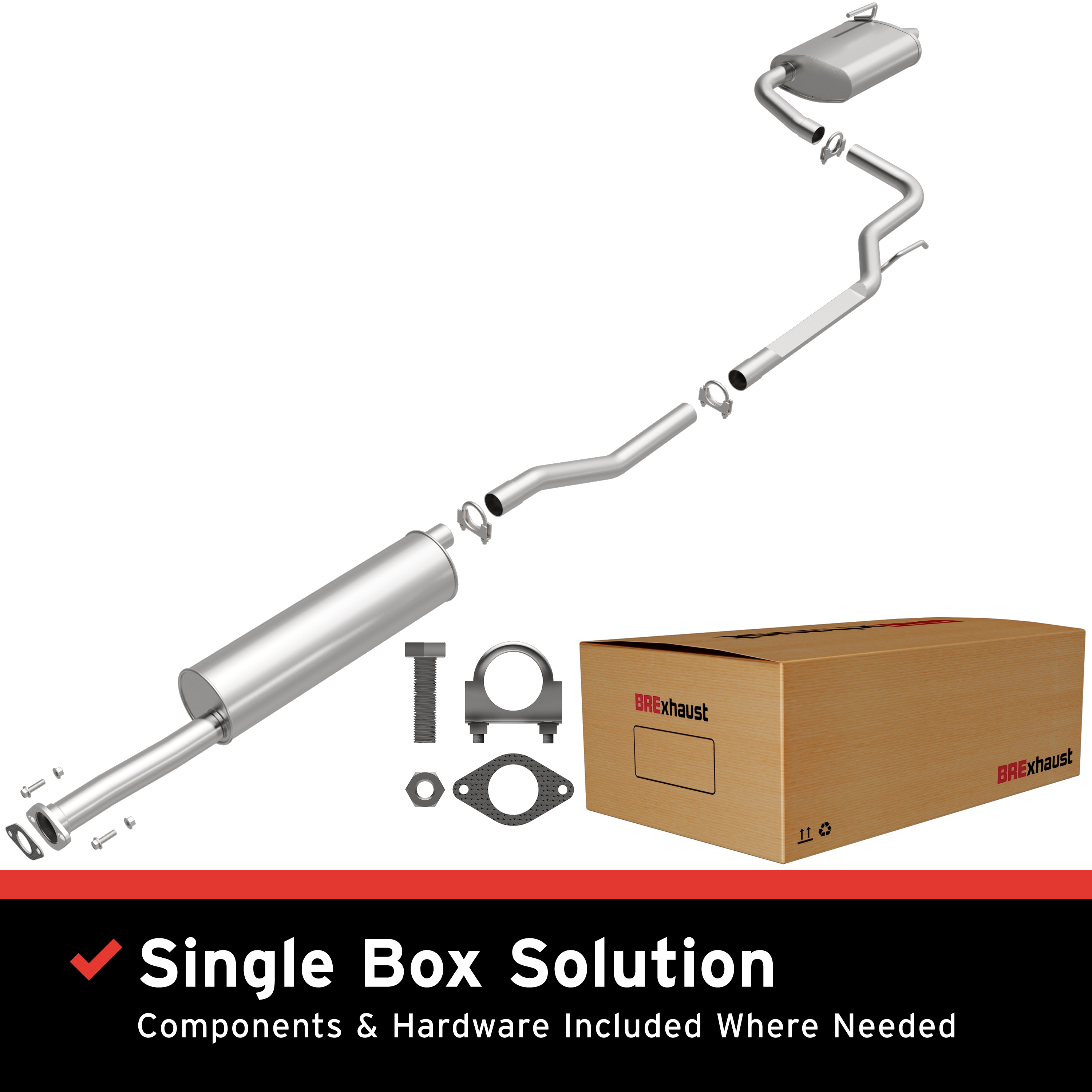 AM Exhaust Kit 02-06 Nissan Altima 2.5L SKU BO1060070 OEM 201008J000-201003Z800-203003Z8