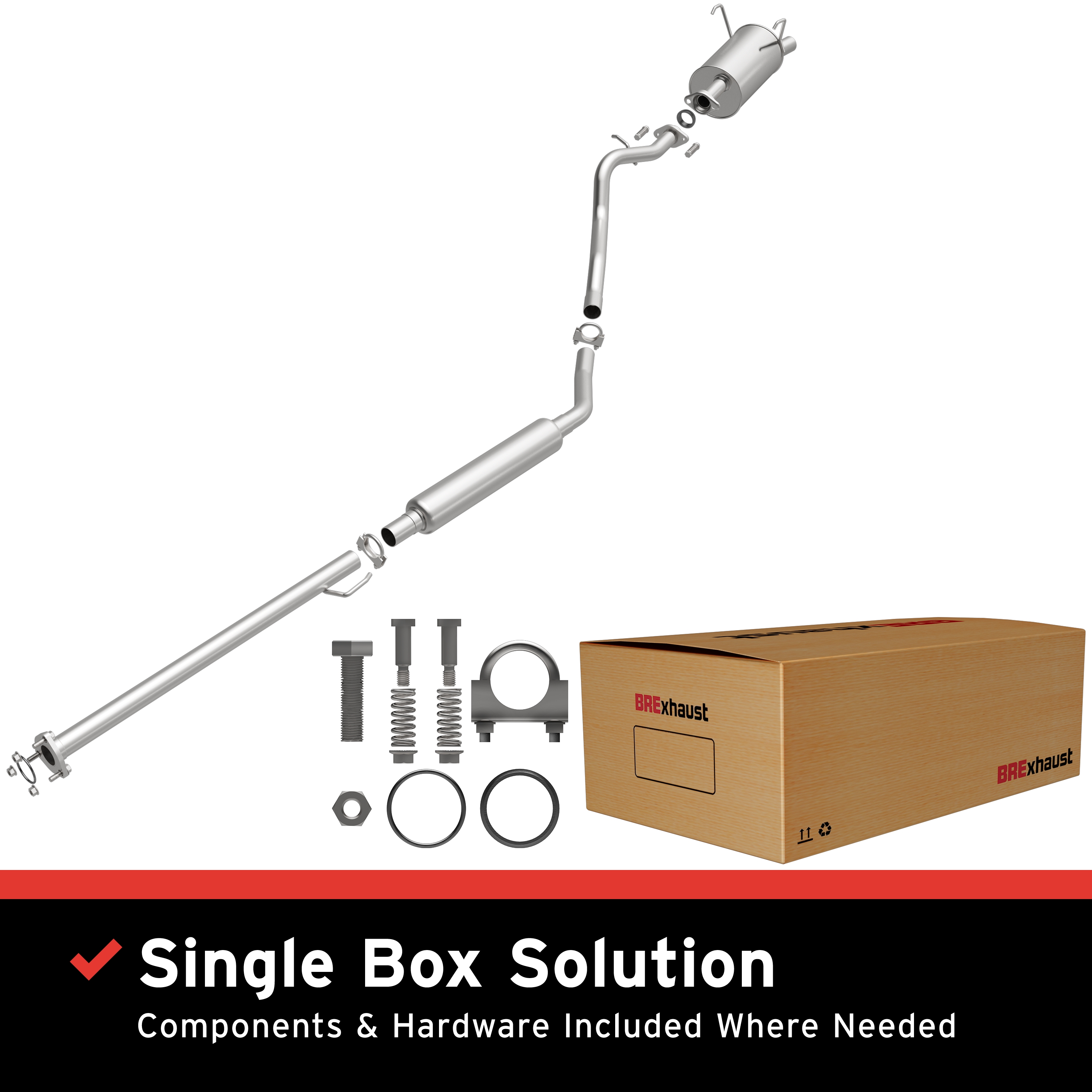AM Direct Fit Stainless�Exhaust SKU BO1060074 OEM 18030S10A00-18220S10A03-18220S