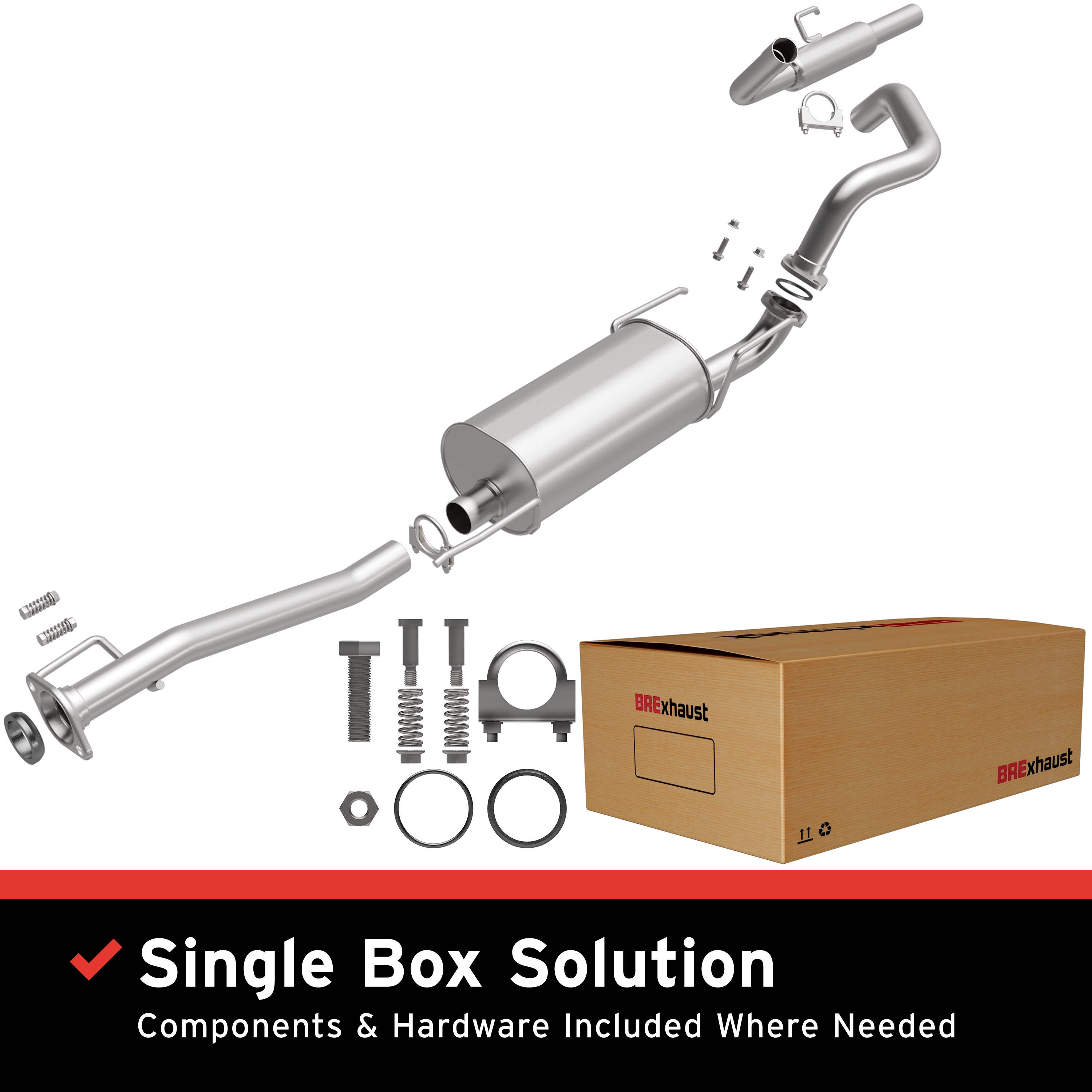 AM Stainless Steel Direct Fit�Exhaust SKU BO1060076 OEM 1743050220-1742050260-17420381