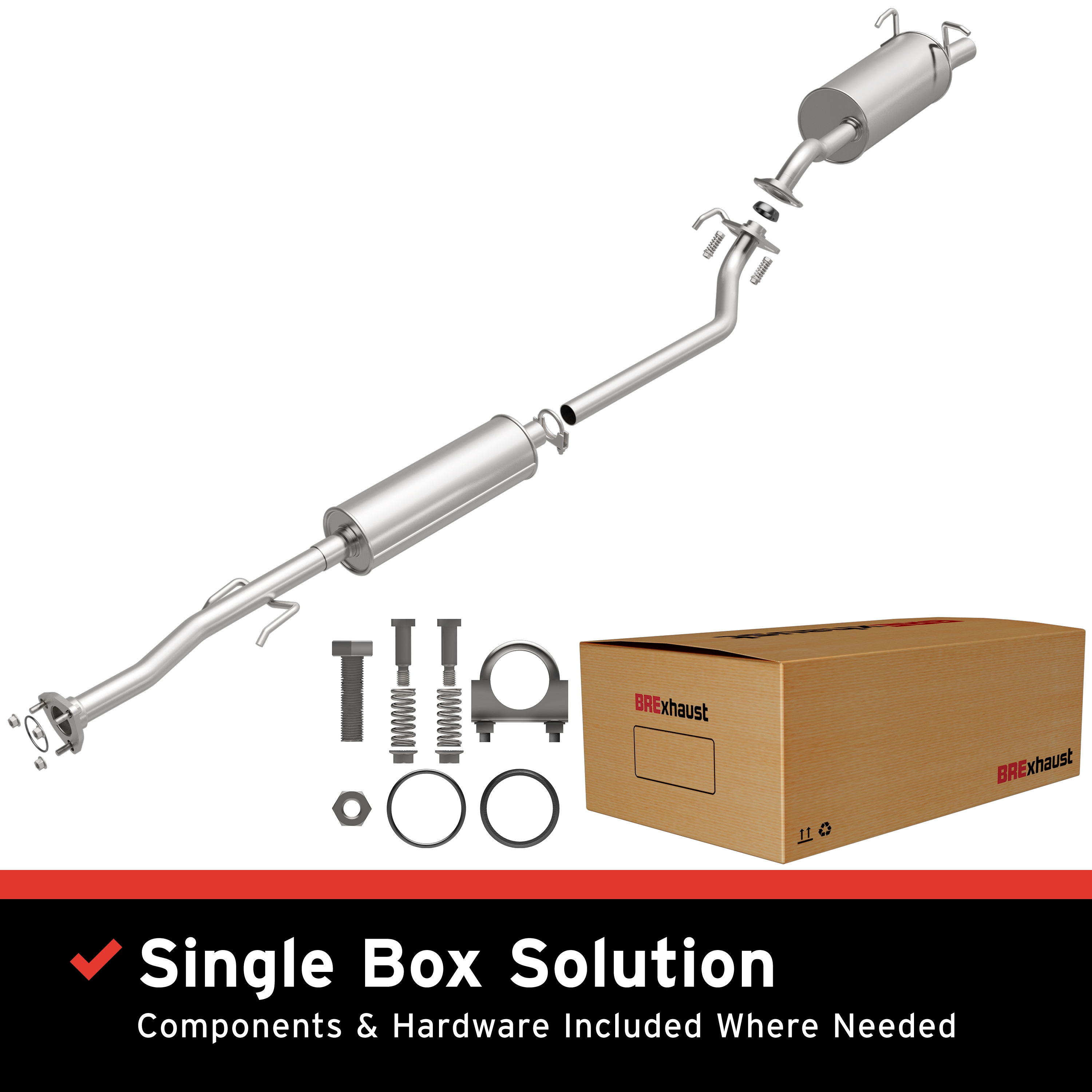 AM Direct Fit Stainless�Exhaust SKU BO1060086 OEM 18307SWAJ01-18220SWAJ01-18307S