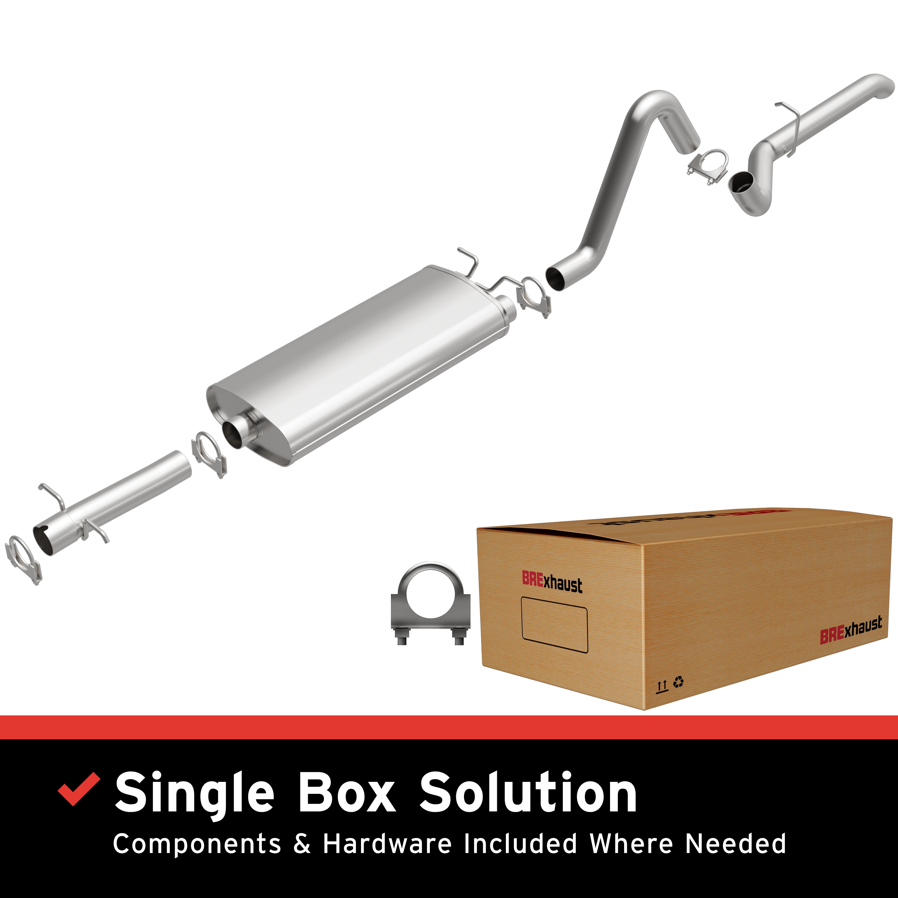 AM Exhaust Kit 00-03 Dodge Durango 4.7L SKU BO1060087 OEM 52103540AC 52103544AB 52103544