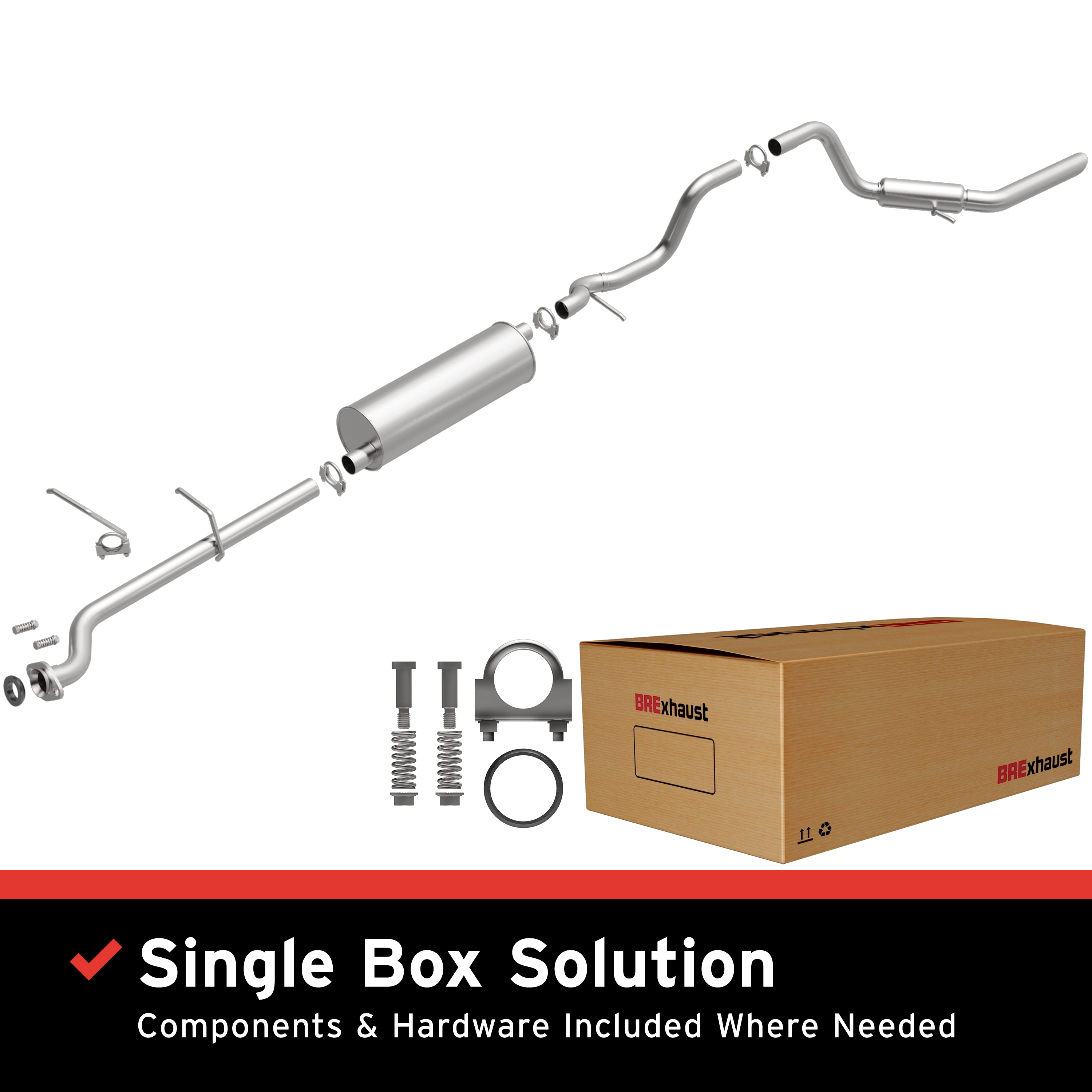 AM Stainless Steel Direct Fit�Exhaust SKU BO1060088 OEM 6L2Z5A212AF 7L2Z5230A 6L2Z5A21