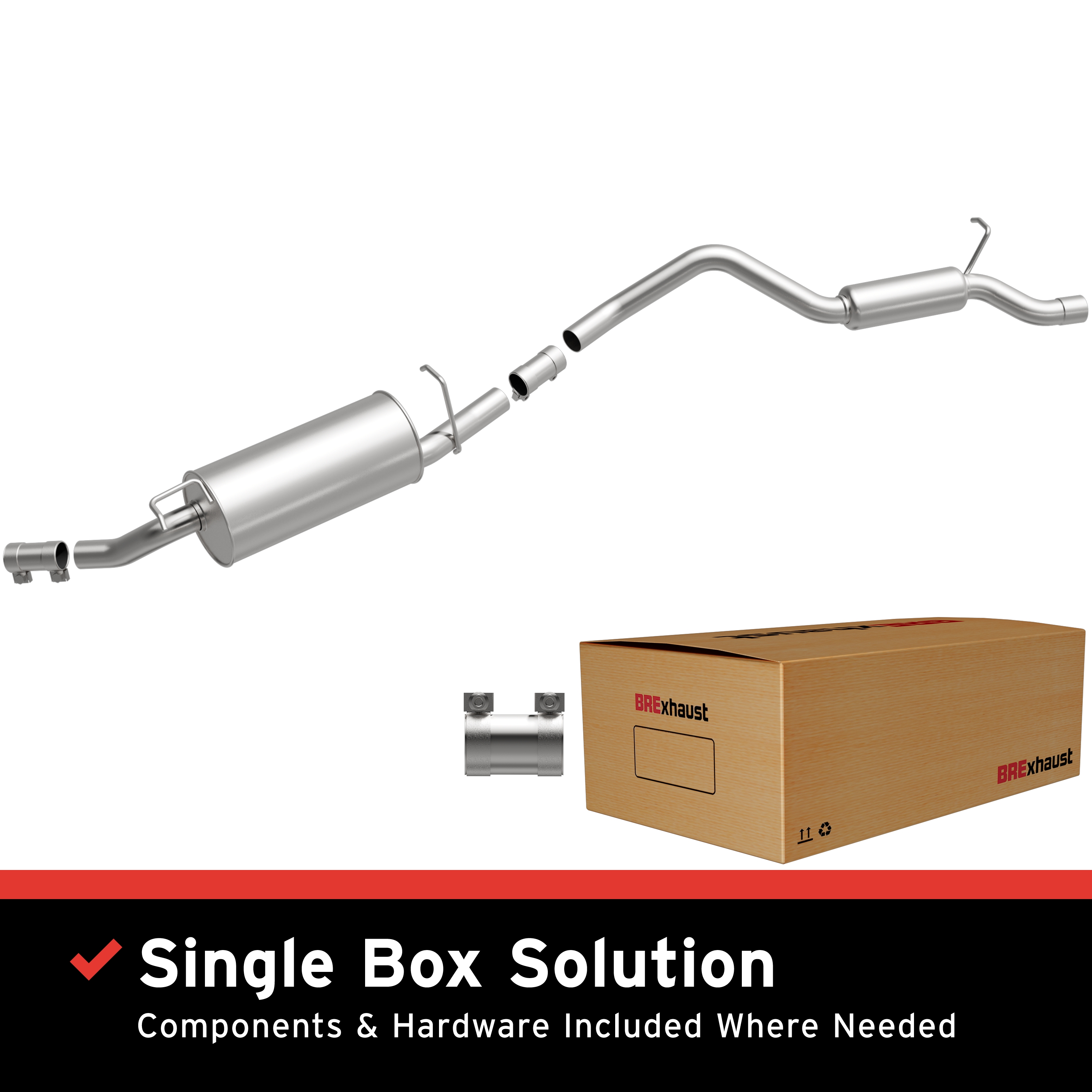 AM Direct Fit Stainless�Exhaust SKU BO1060107 OEM 9T1Z5A289A 9T1Z5230A