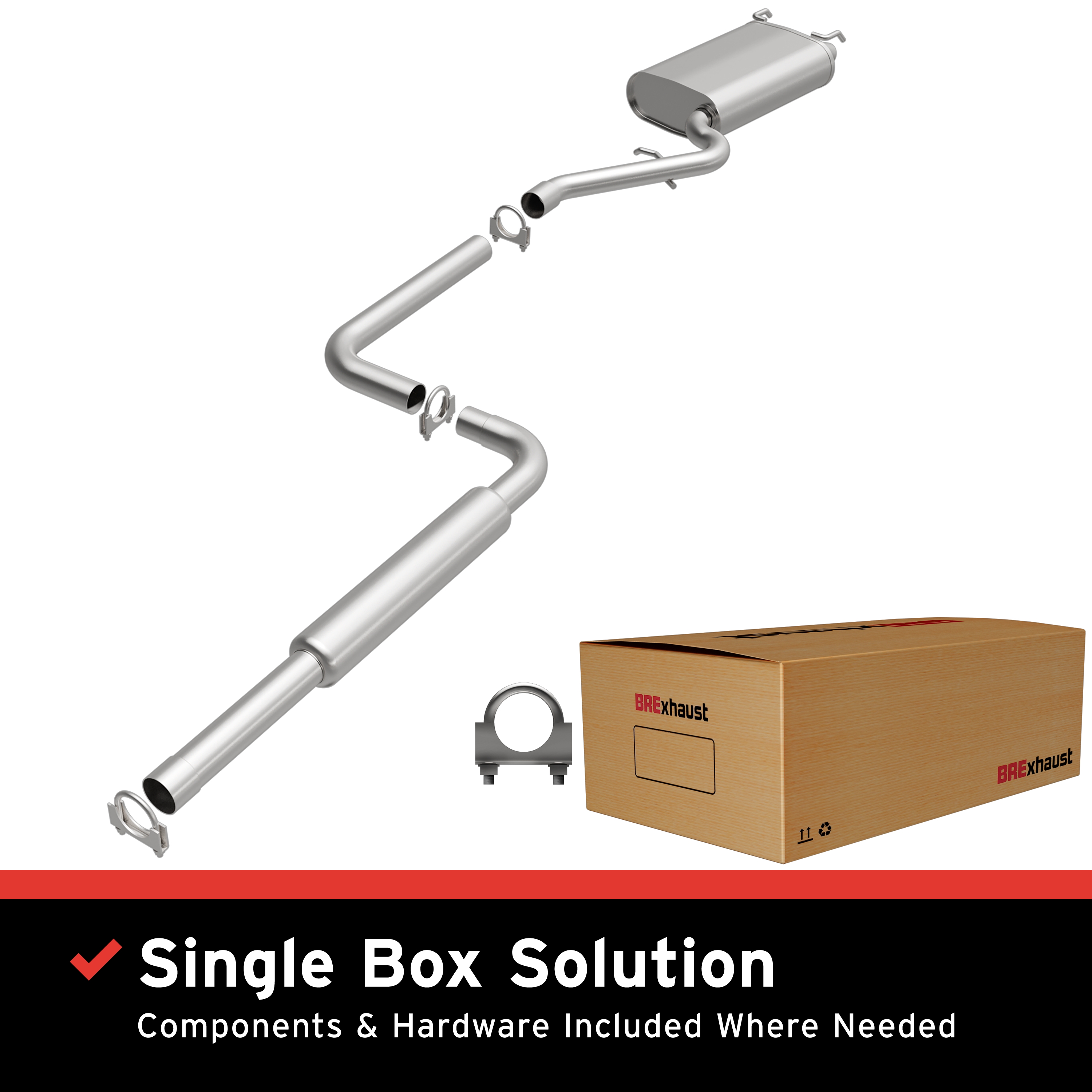 AM Direct Fit Stainless�Exhaust SKU BO1060109 OEM 4764604AB 4764604AC 4764607AC