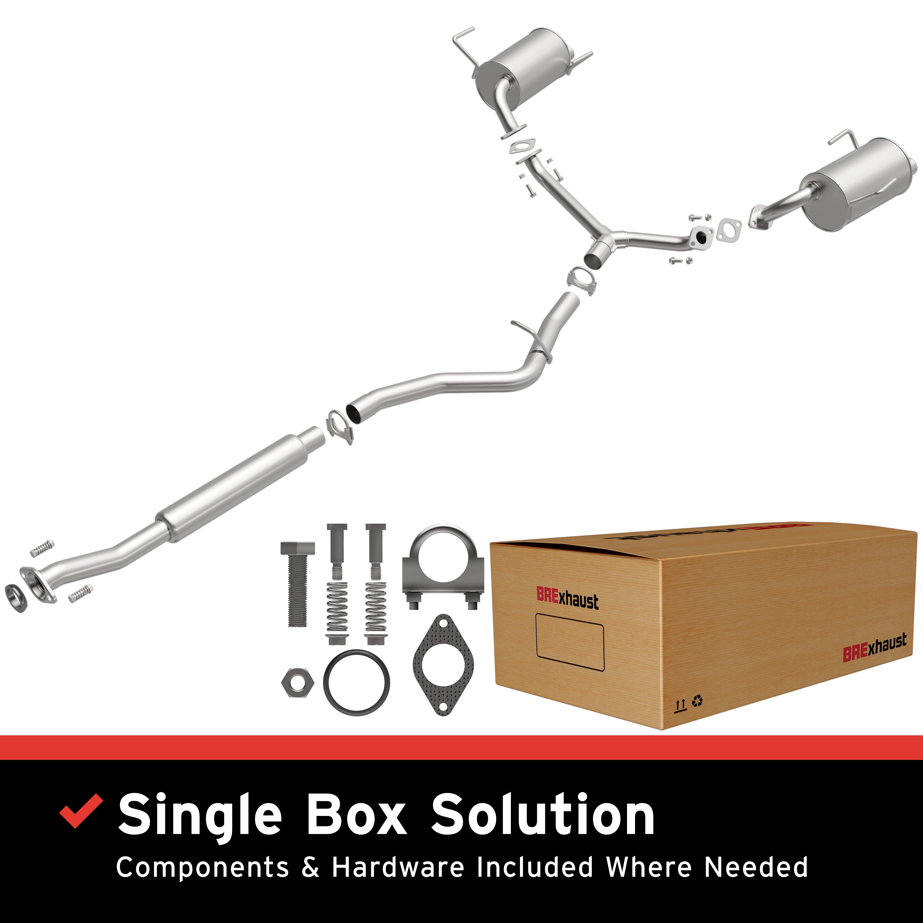 AM Direct Fit Stainless�Exhaust SKU BO1060133 OEM 44300SC030-44300SC130-44300SC2