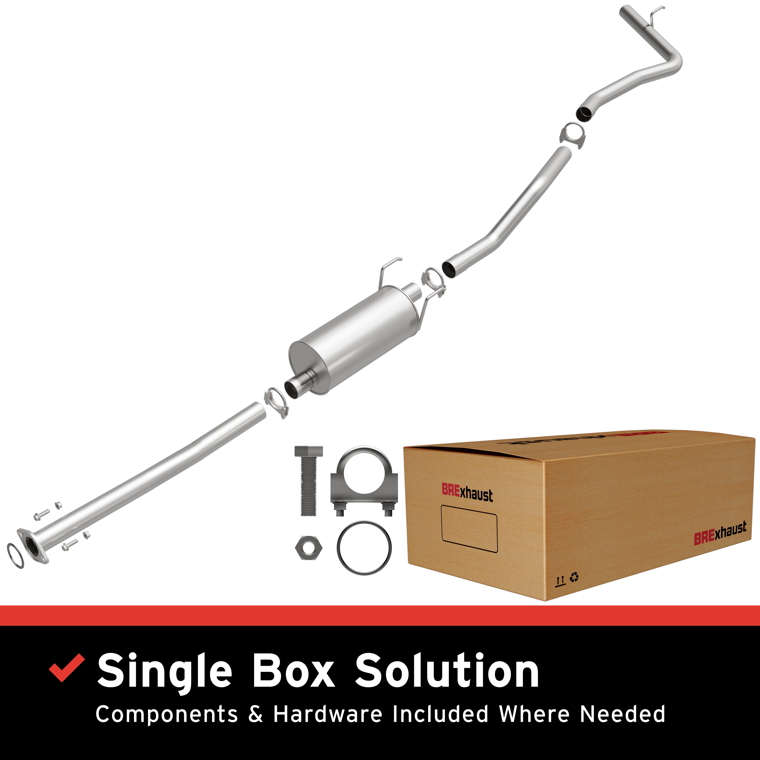 AM Exhaust Kit 95-98 Toyota T100-3.4L SKU BO1060146 OEM 1743062210-174100W031-174100W0