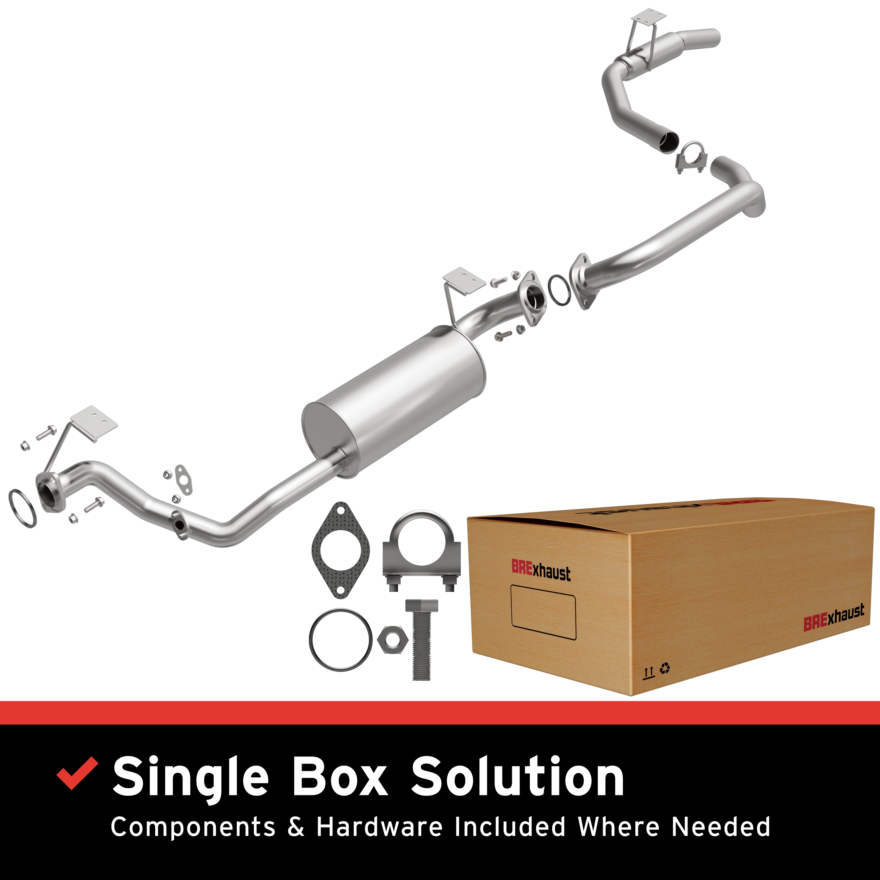 AM Exhaust Kit 95-97 LX450 Land Cruiser 4.5L SKU BO1060165 OEM 1740566010-1740366041-17403660