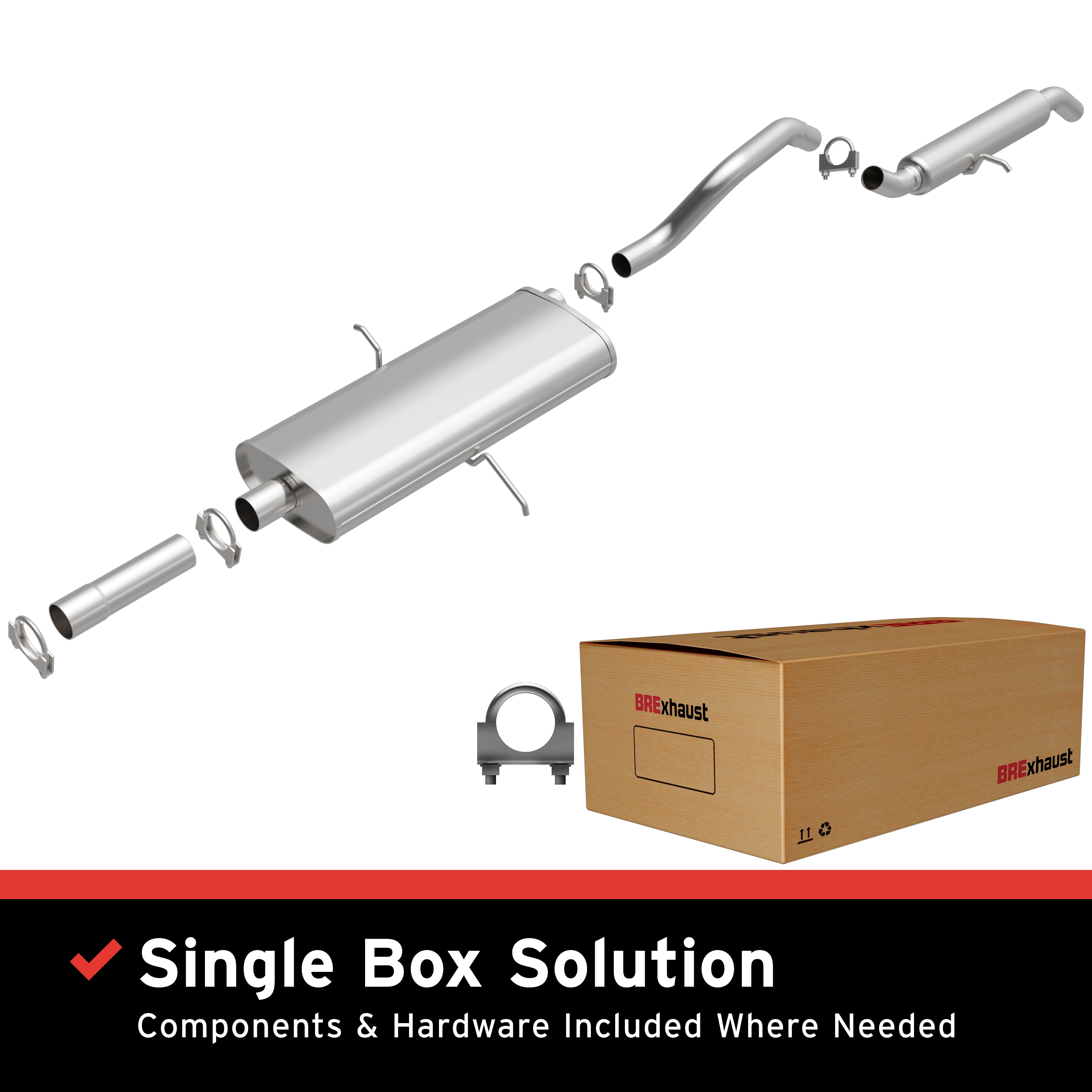 AM Exhaust Kit 01-07 Grand Caravan Town Country 3.3L SKU BO1060185 OEM 4881332AF 4881332AH 4881332AE