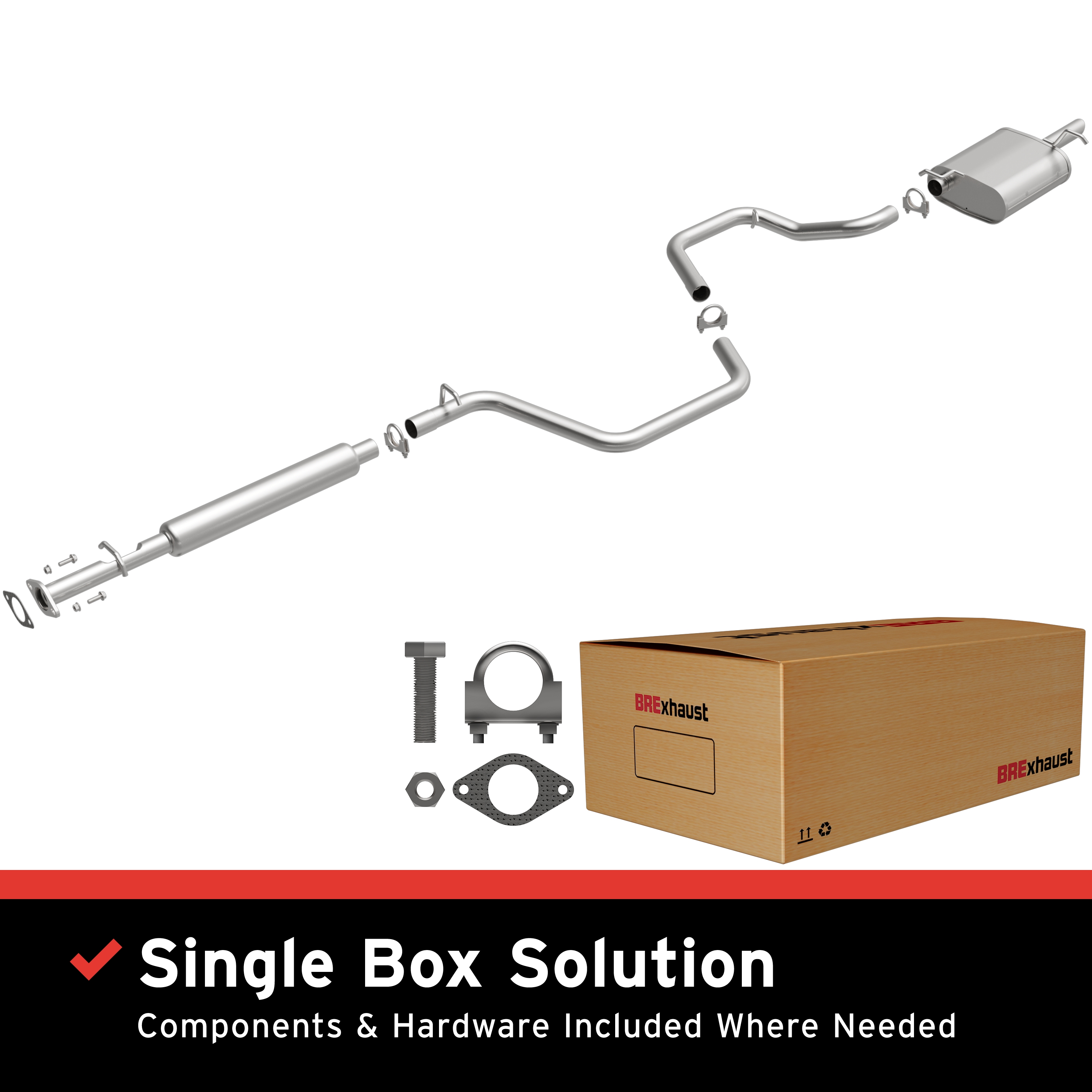 AM Exhaust Kit 04-08 Chevy Malibu SKU BO1060210 OEM 15254882-22716770-21992632-152