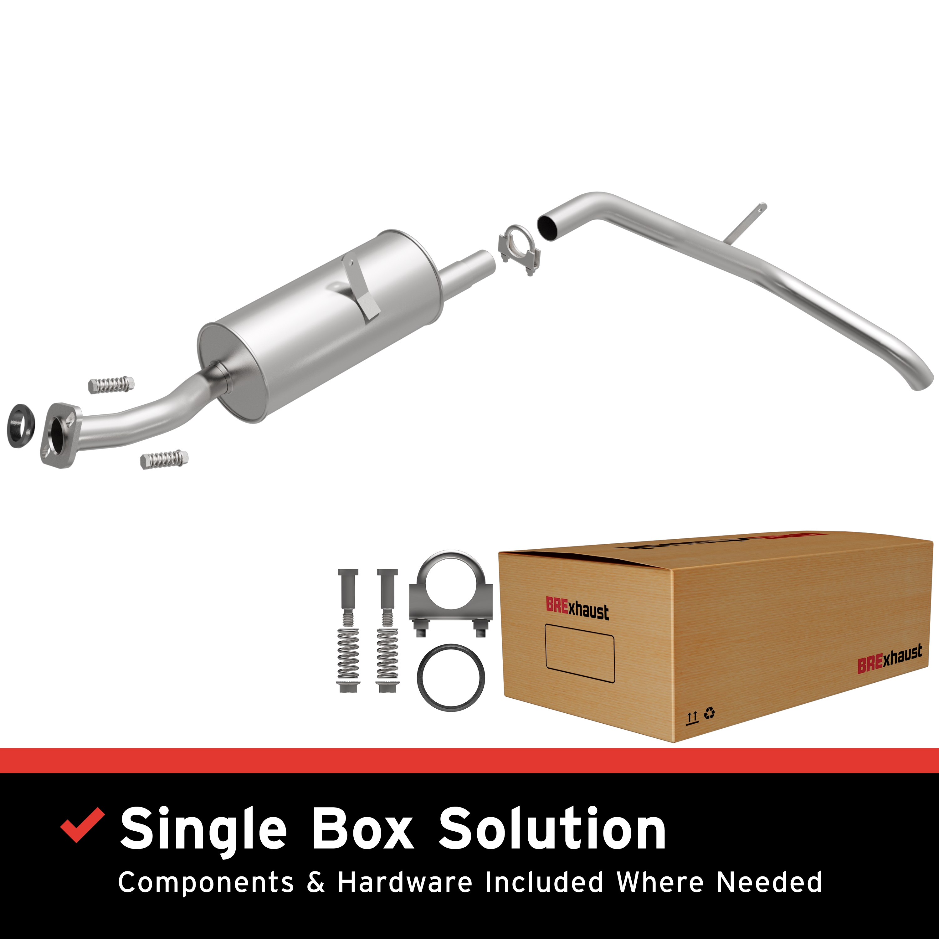 AM Exhaust Kit 86-95 Suzuki Samurai 1.3L SKU BO1060223 OEM 14300833V0-1430083300