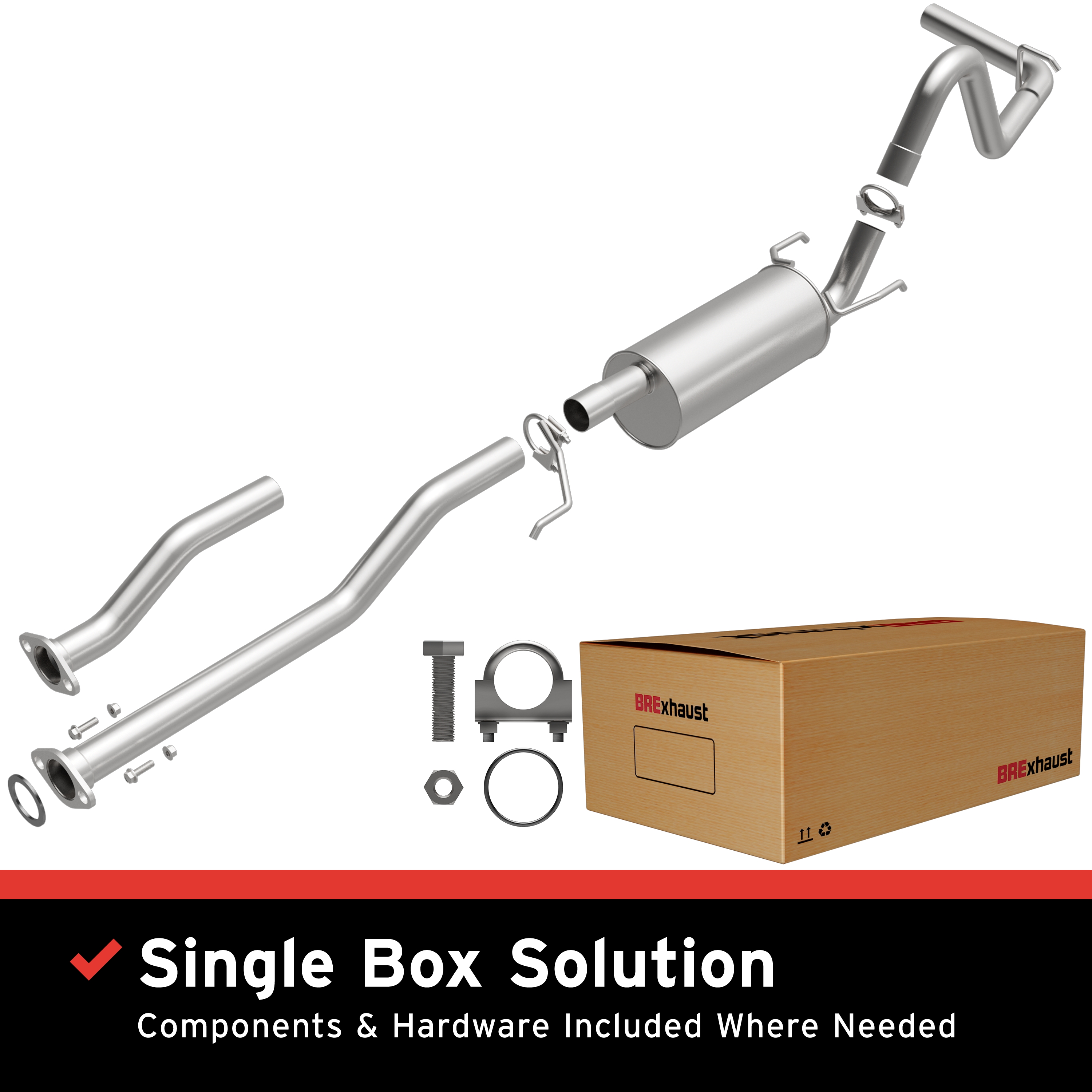 AM Exhaust Kit 05-12 Toyota Tacoma 2.7L SKU BO1060226 OEM 174300C110-174300C100