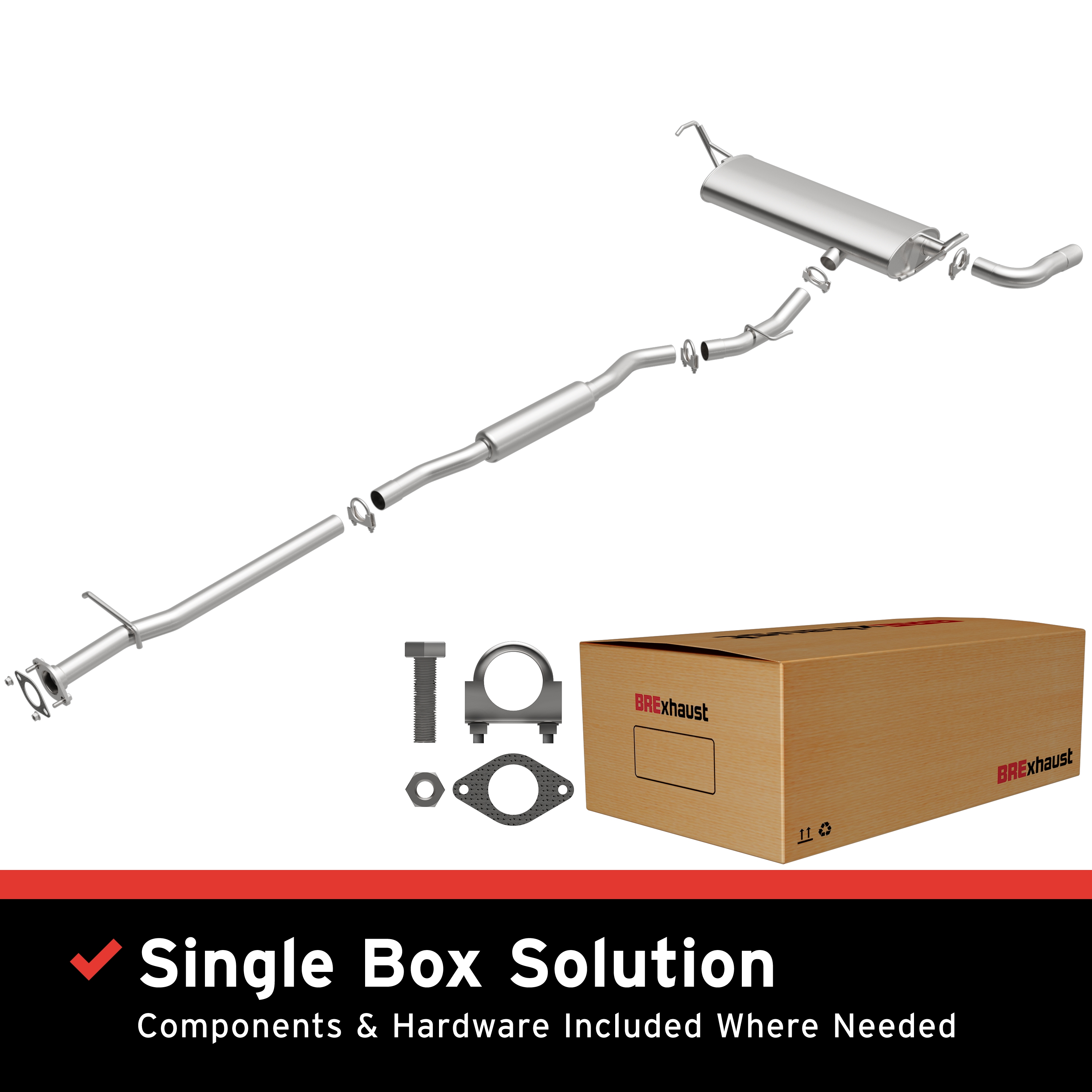 AM Direct Fit Stainless�Exhaust SKU BO1060243 OEM 20100JM01C 20100JM01B 20100JM1