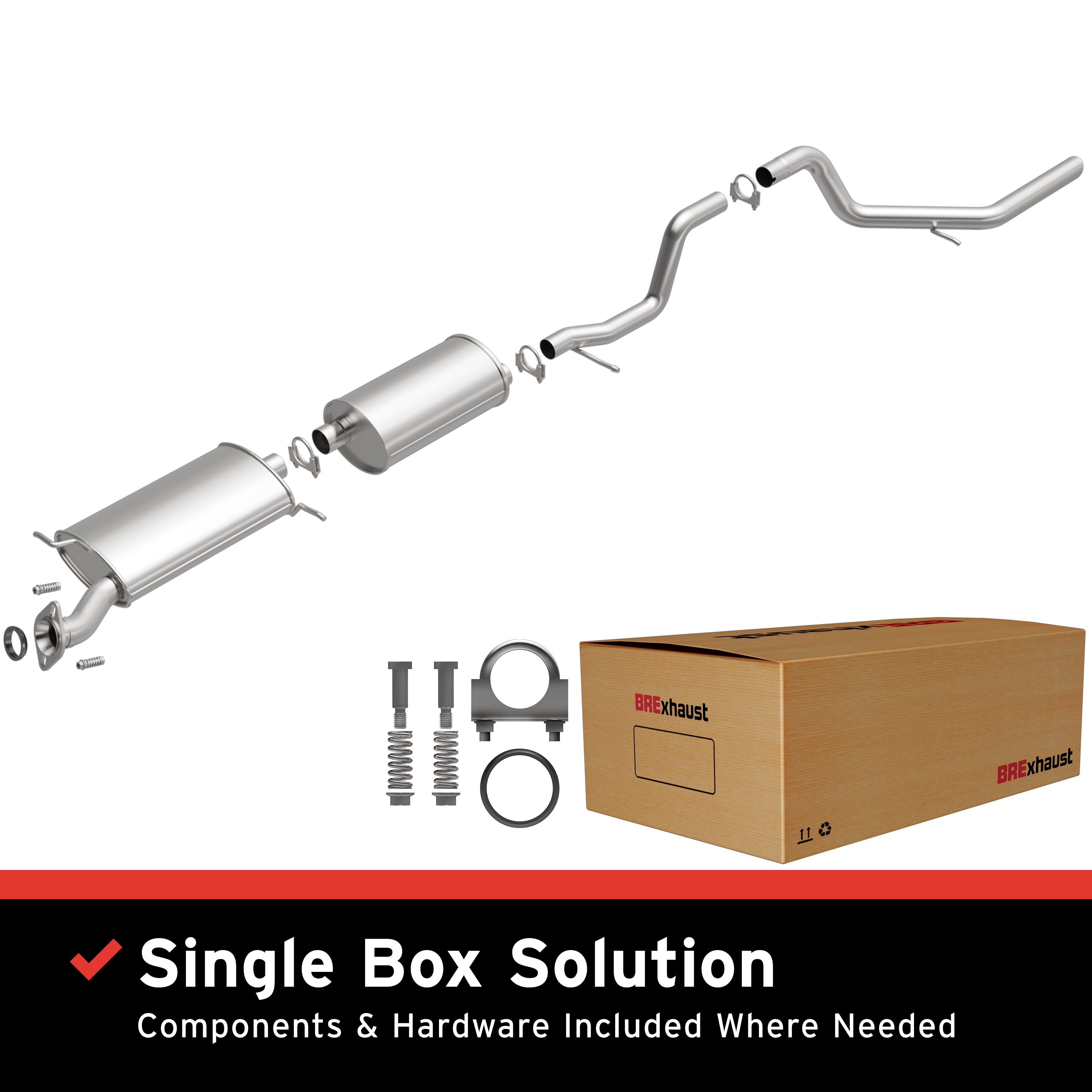 AM Direct Fit Exhaust System SKU BO1060256 OEM 6L2Z5230BJ 6L9Z5202A 7L2Z5202B