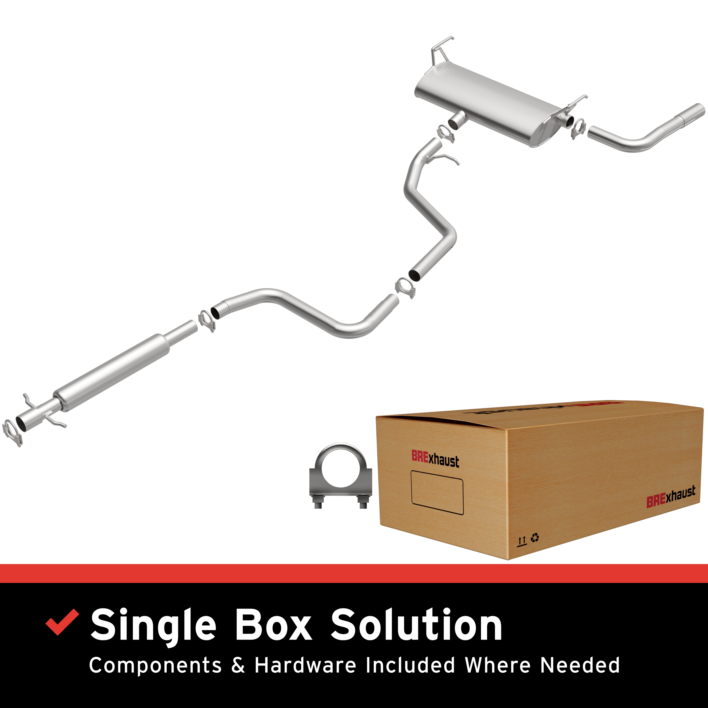AM Exhaust Kit 08-12 Aura G6 Mailbu 2.4L SKU BO1060259 OEM 25908492-25908494-25845025-227