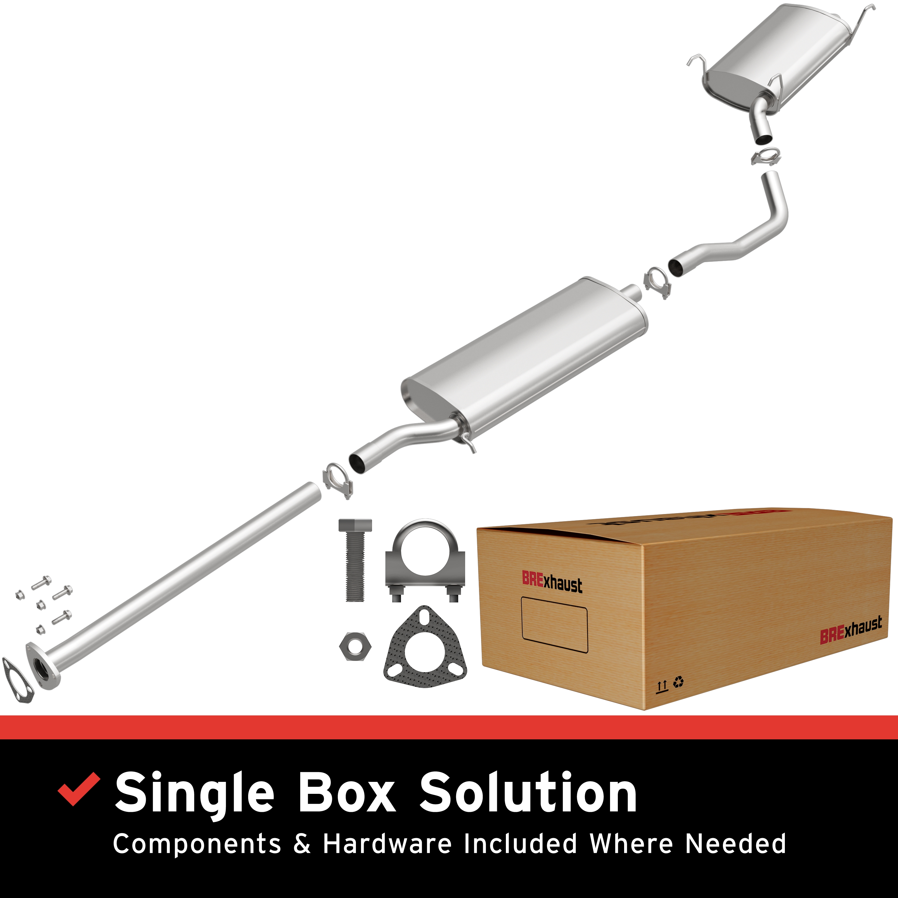AM Exhaust Kit 03-08 MDX Pilot 3.5L SKU BO1060277 OEM 18030STWA00-18030S3VA03-18030S