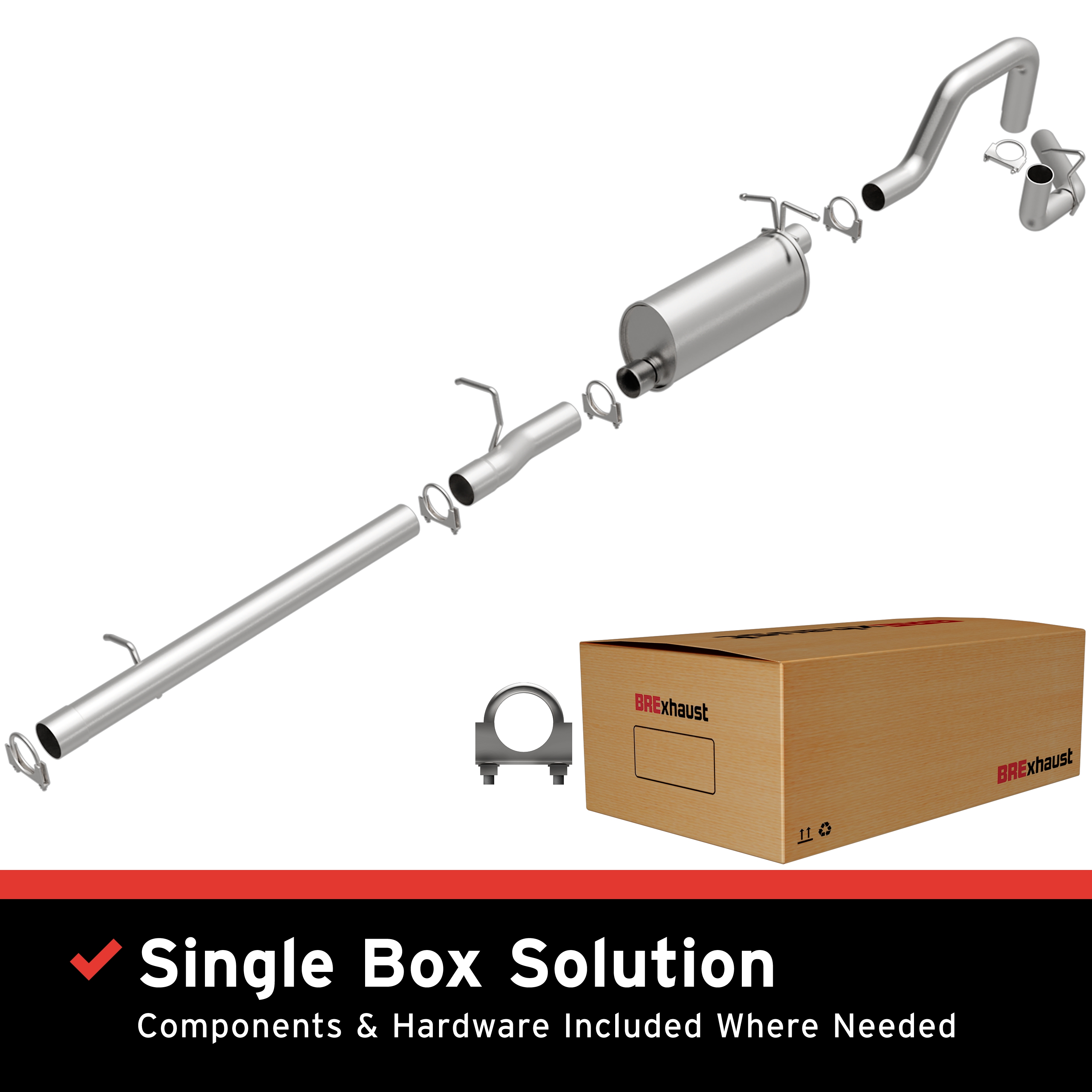 AM Direct Fit Stainless�Exhaust SKU BO1060280 OEM 5C3Z5230AB 5C3Z5A212AA 6C3Z523
