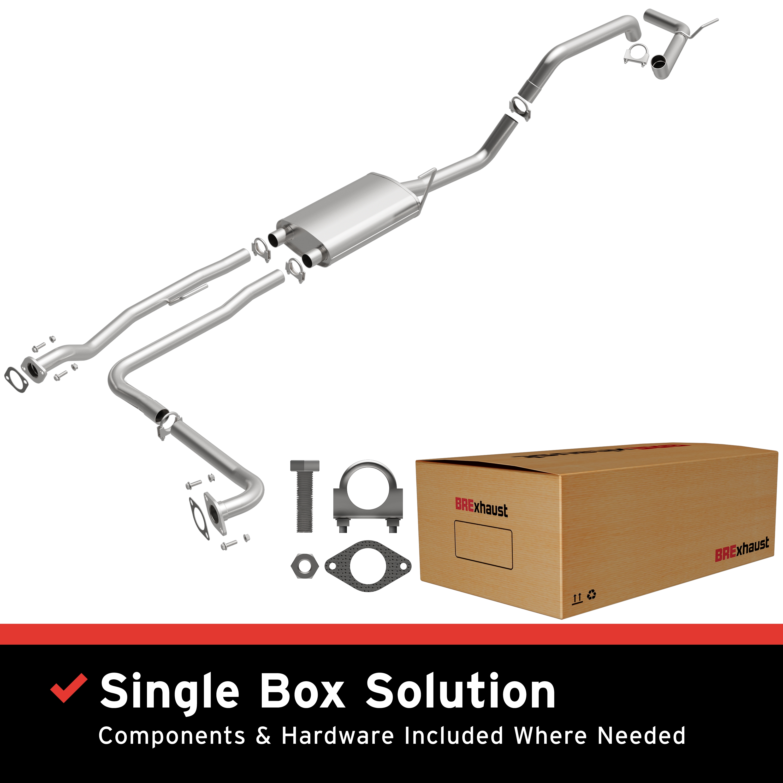 AM Exhaust Kit 12-17 Nissan NV1500 NV2500 NV3500-4.0L SKU BO1060296 OEM 201001PE1A 200501PE0A 201001PE