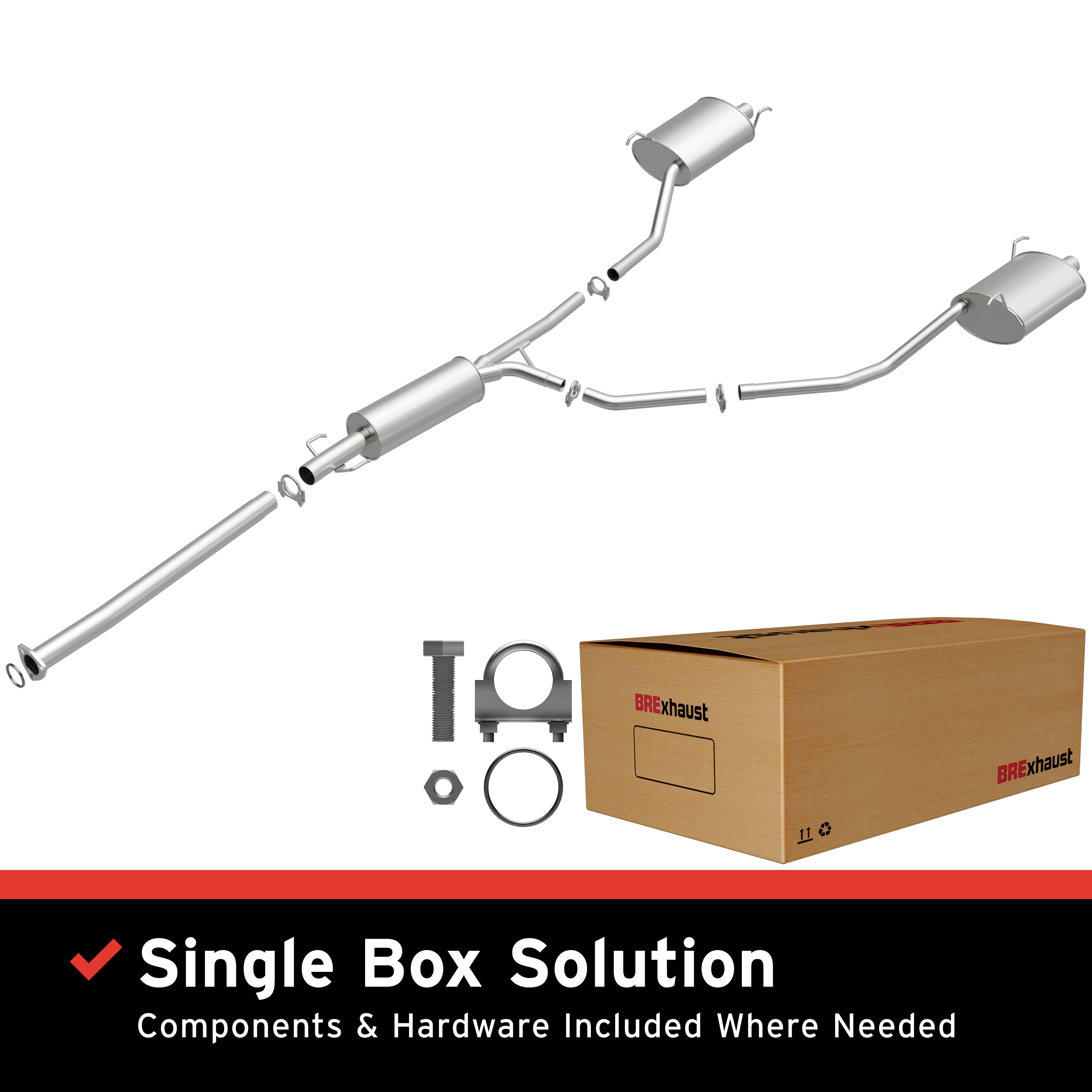 AM Exhaust Kit 09-15 Honda Pilot 3.5L SKU BO1060333 OEM 18307SZAA02