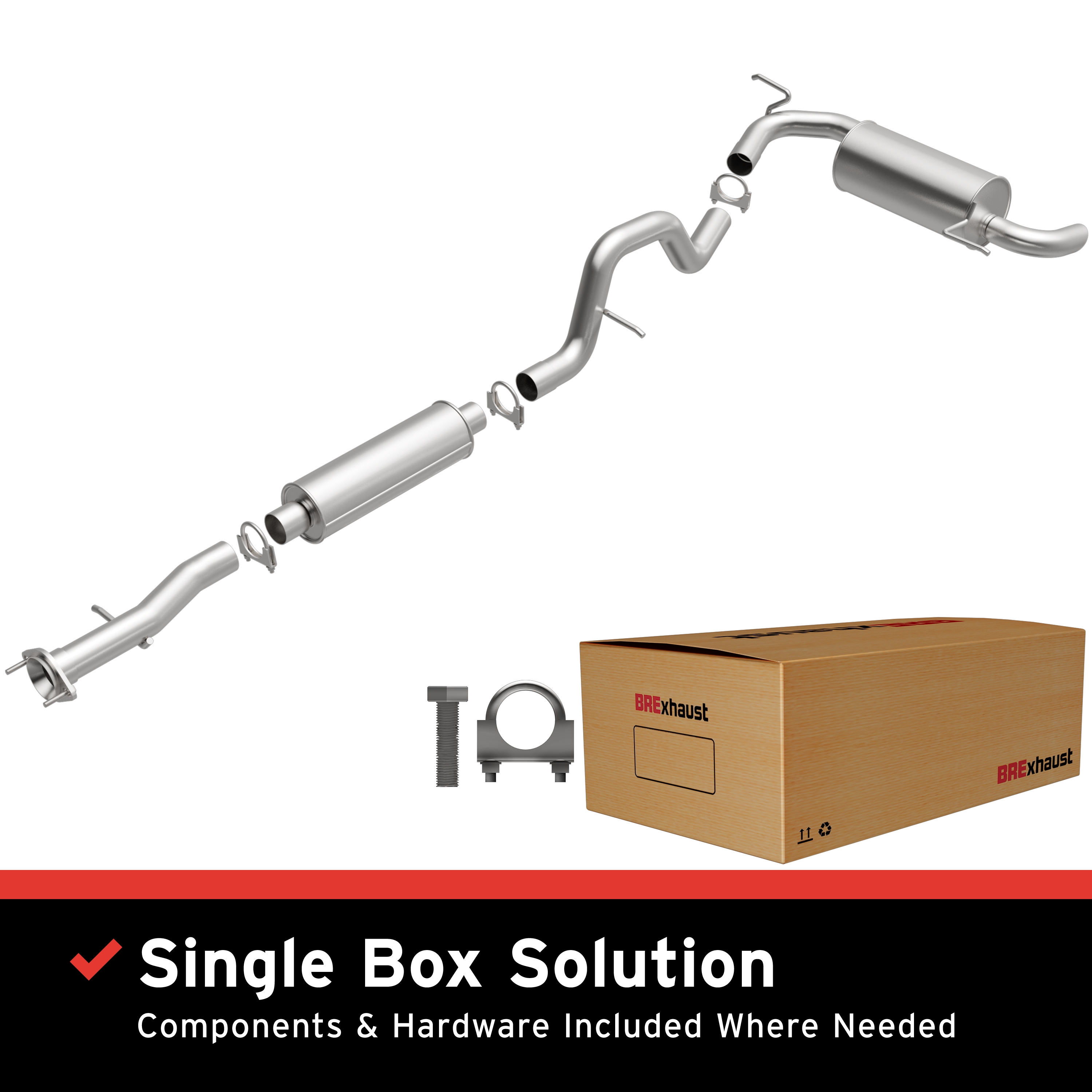 AM Exhaust Kit 06-07 Hummer H3 SKU BO1060351 OEM 15233771-15268699-15931261-152