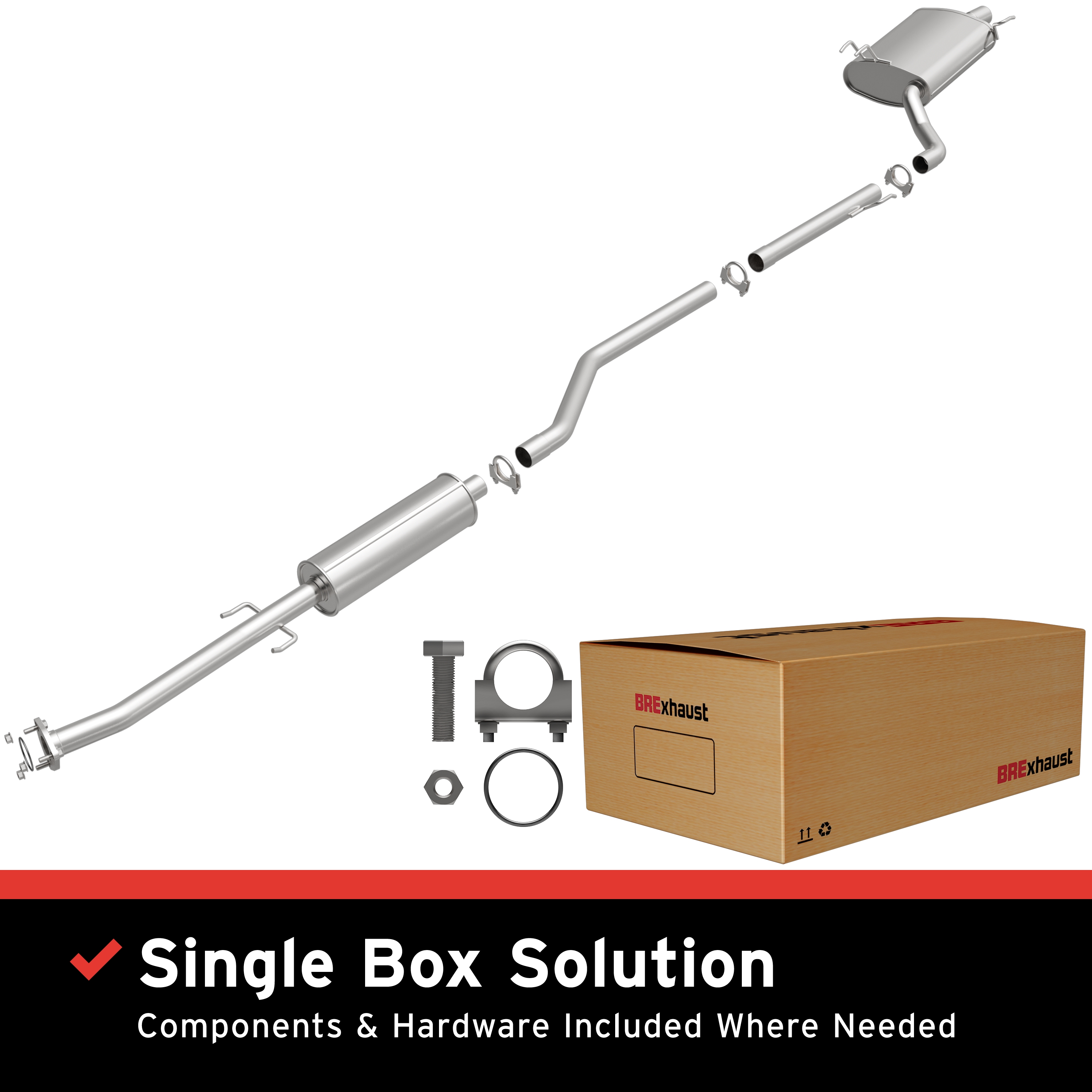 AM Direct Fit Stainless�Exhaust SKU BO1060362 OEM 18307TA5A01-18307TA0A01