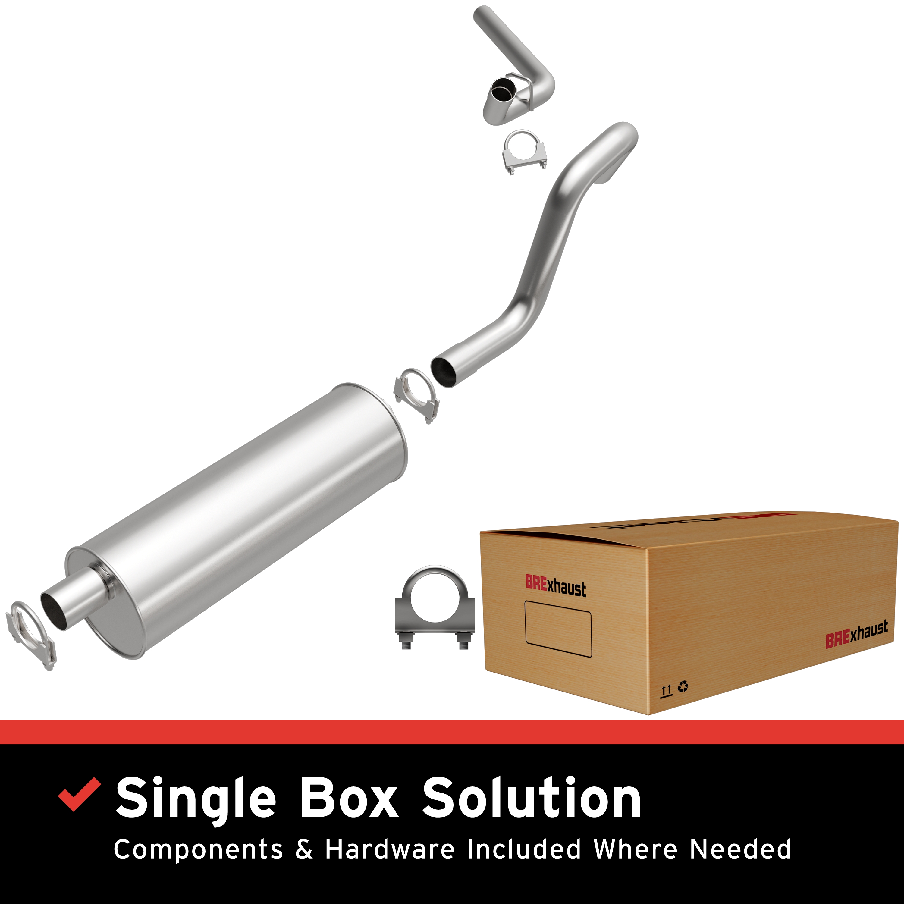 AM Exhaust Kit 87-96 Ford Bronco SKU BO1060381 OEM F4TZ5230E F5TZ5230BAA F5TZ5230