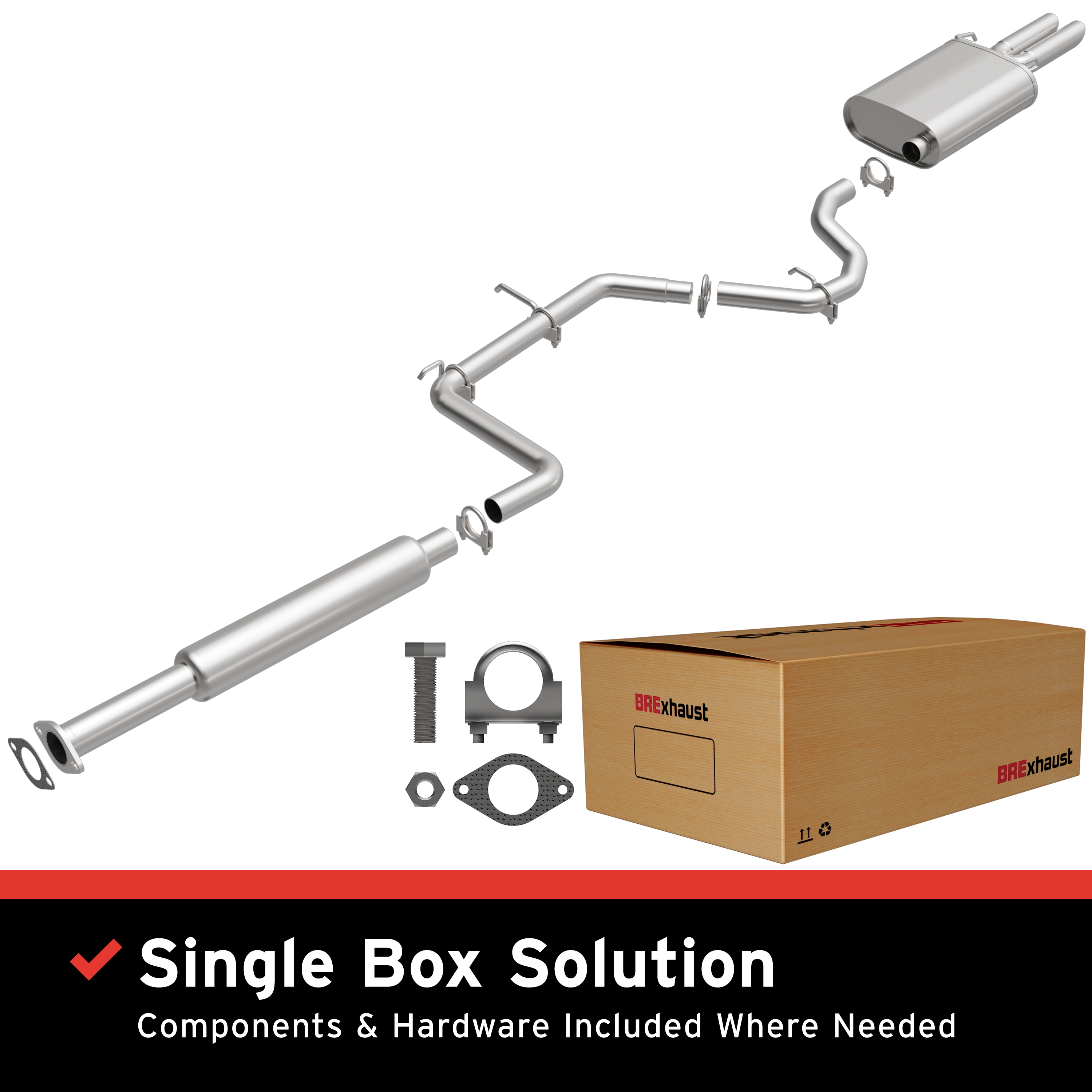 AM Exhaust Kit 03-04 Buick Regal 3.8L SKU BO1060418 OEM 10408316-10354953-10315292-103