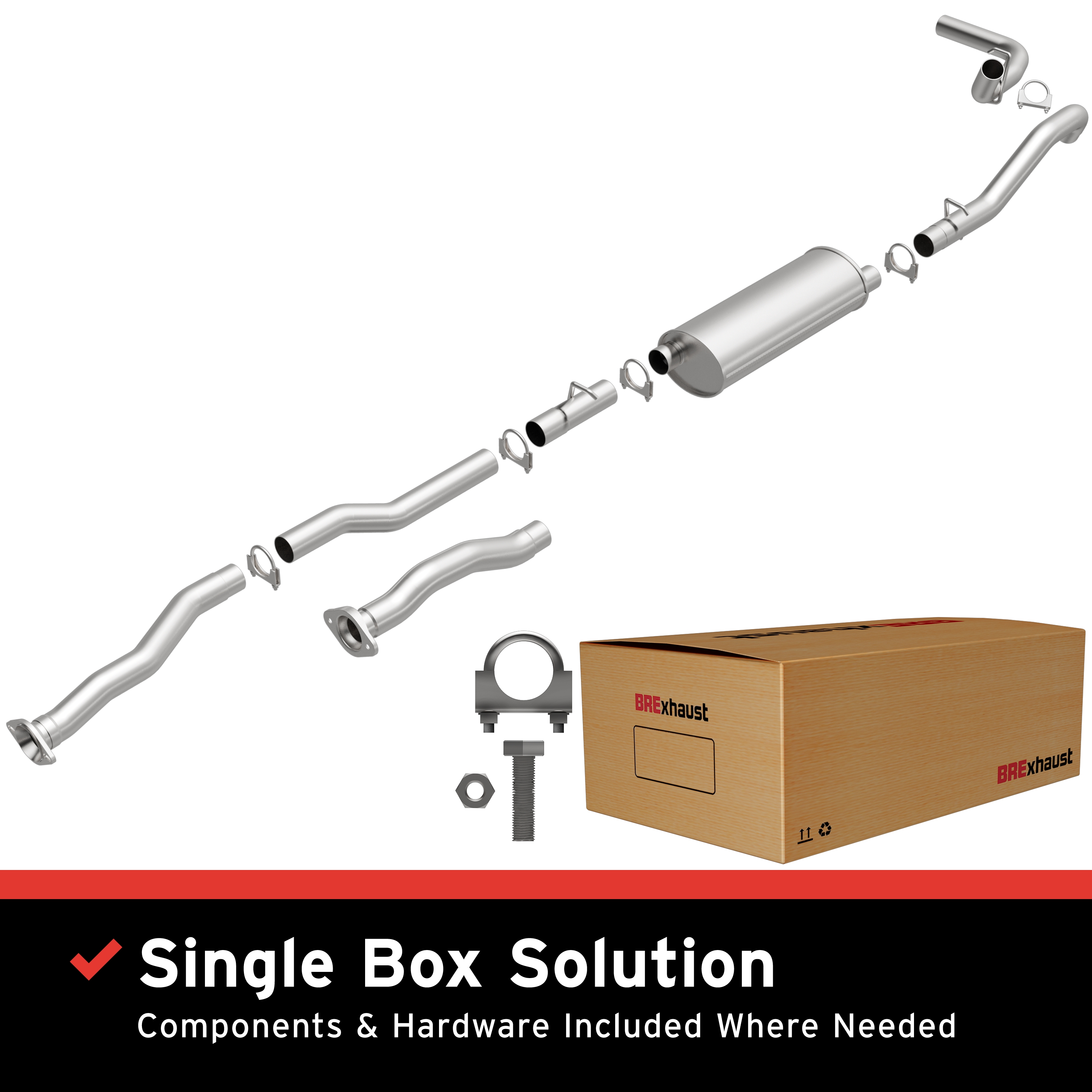 AM Exhaust Kit 94-95 C1500 C2500 K1500 K2500 SKU BO1060495 OEM 15659510-15973805-12471968-124