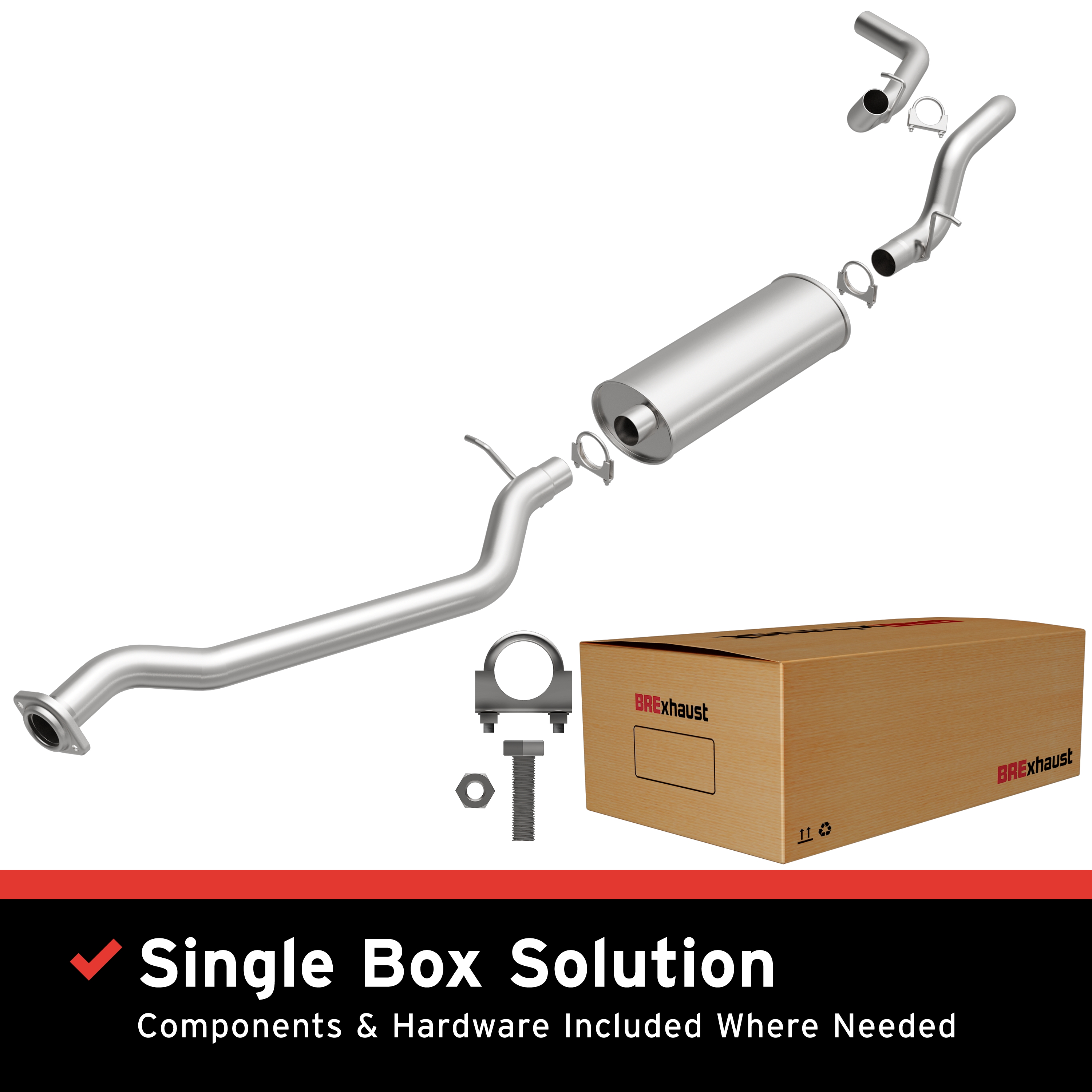 AM Exhaust Kit 99-01 Silverado Sierra 1500 SKU BO1060503 OEM 15091101-15040398-15128251-151